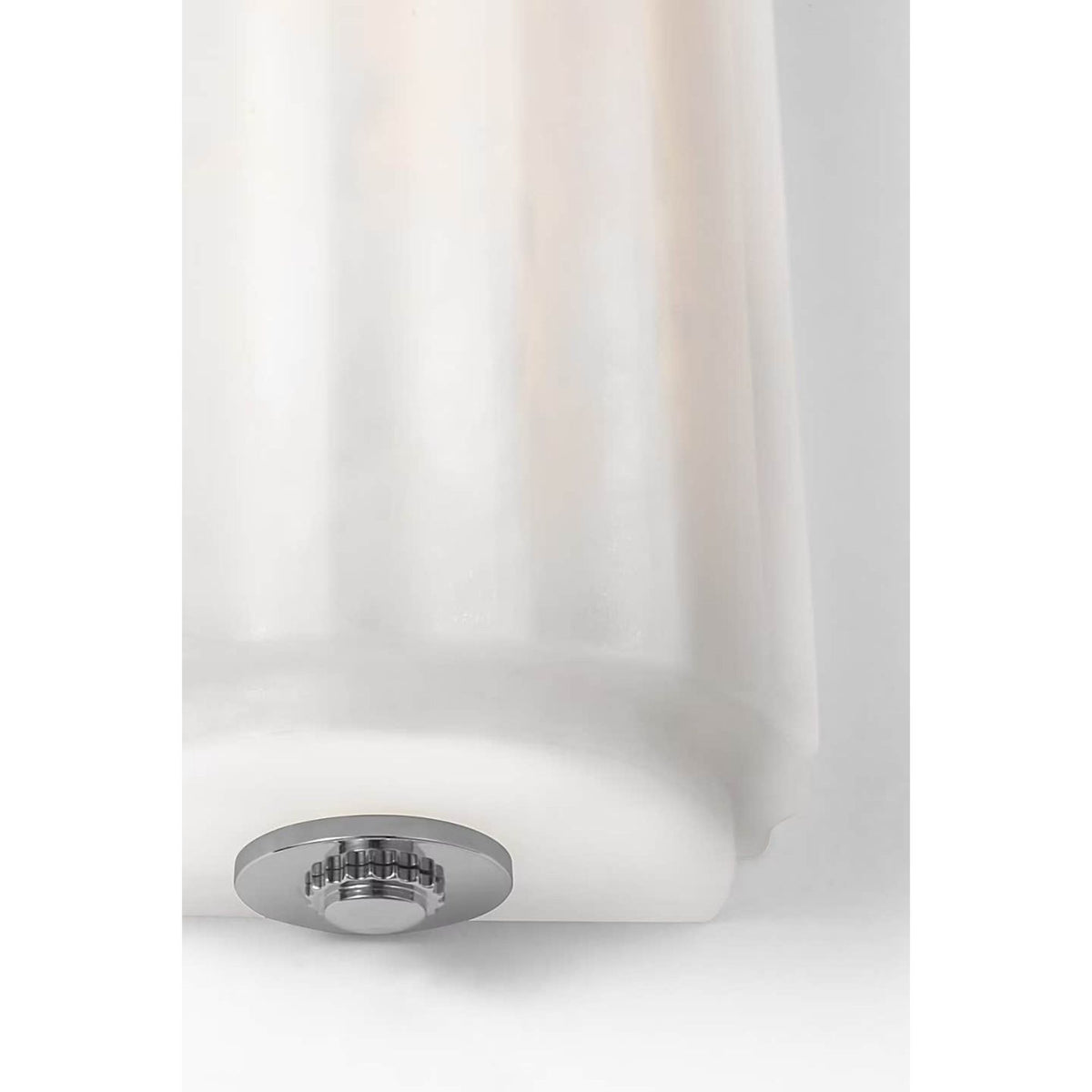 Chapman & Myers Madden 13" Fluted Linear Sconce in Alabaster and Polished Nickel W4.25" x H12.5" x E2.75"