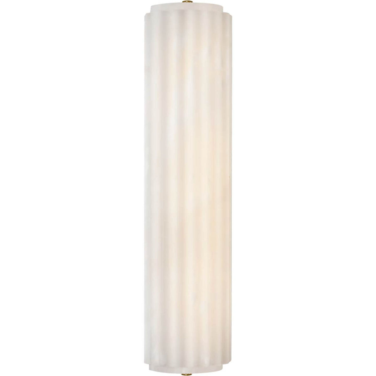 Chapman & Myers Madden 19" Fluted Linear Sconce in Alabaster and Antique-Burnished Brass W4.25" x H18.5" x E2.75"