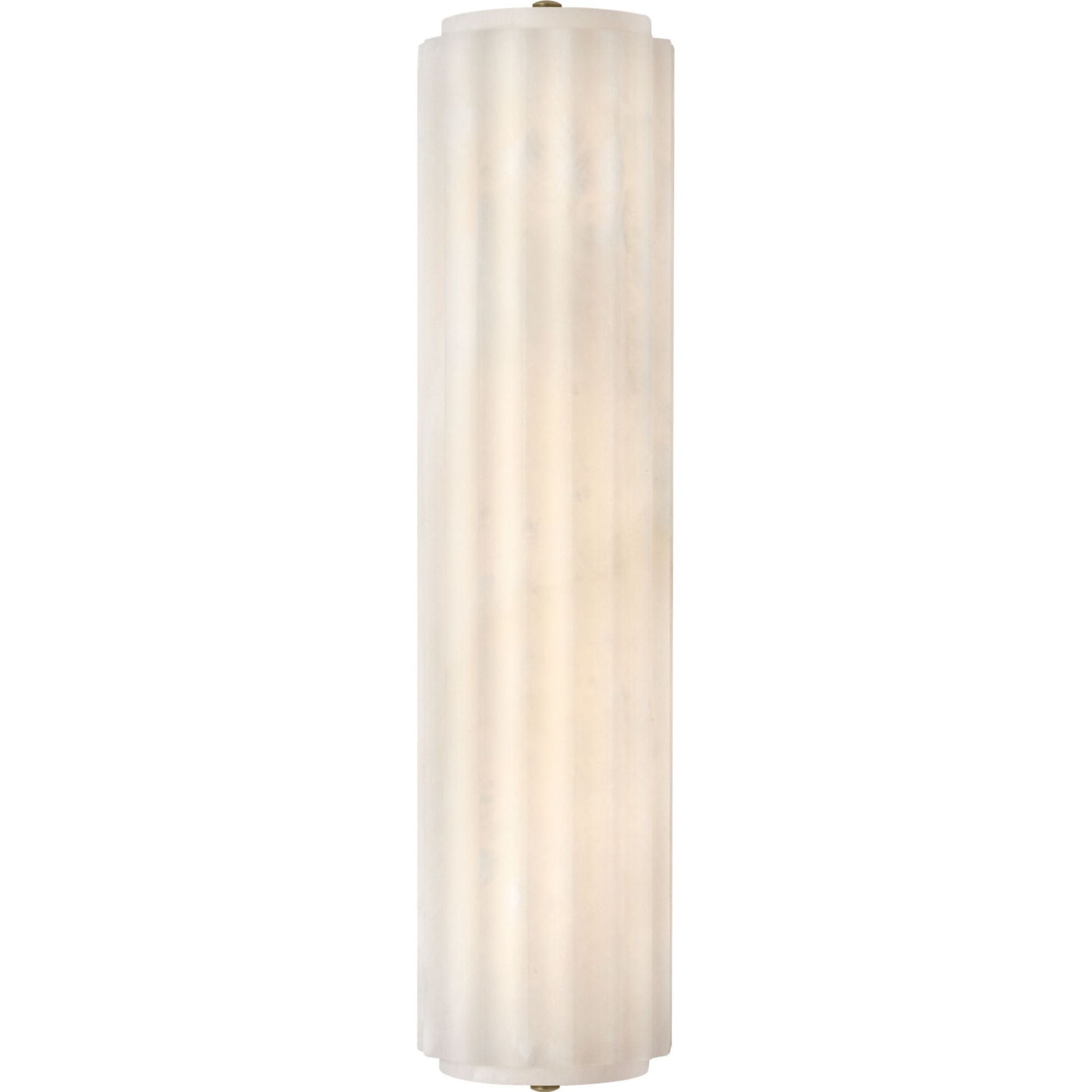 Chapman & Myers Madden 19" Fluted Linear Sconce in Alabaster and Antique-Burnished Brass W4.25" x H18.5" x E2.75"
