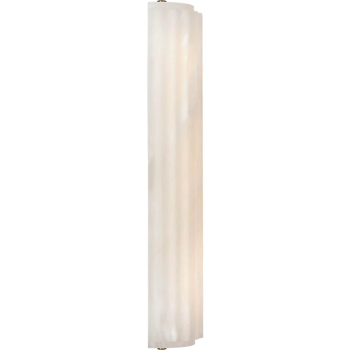 Chapman & Myers Madden 19" Fluted Linear Sconce in Alabaster and Antique-Burnished Brass W4.25" x H18.5" x E2.75"