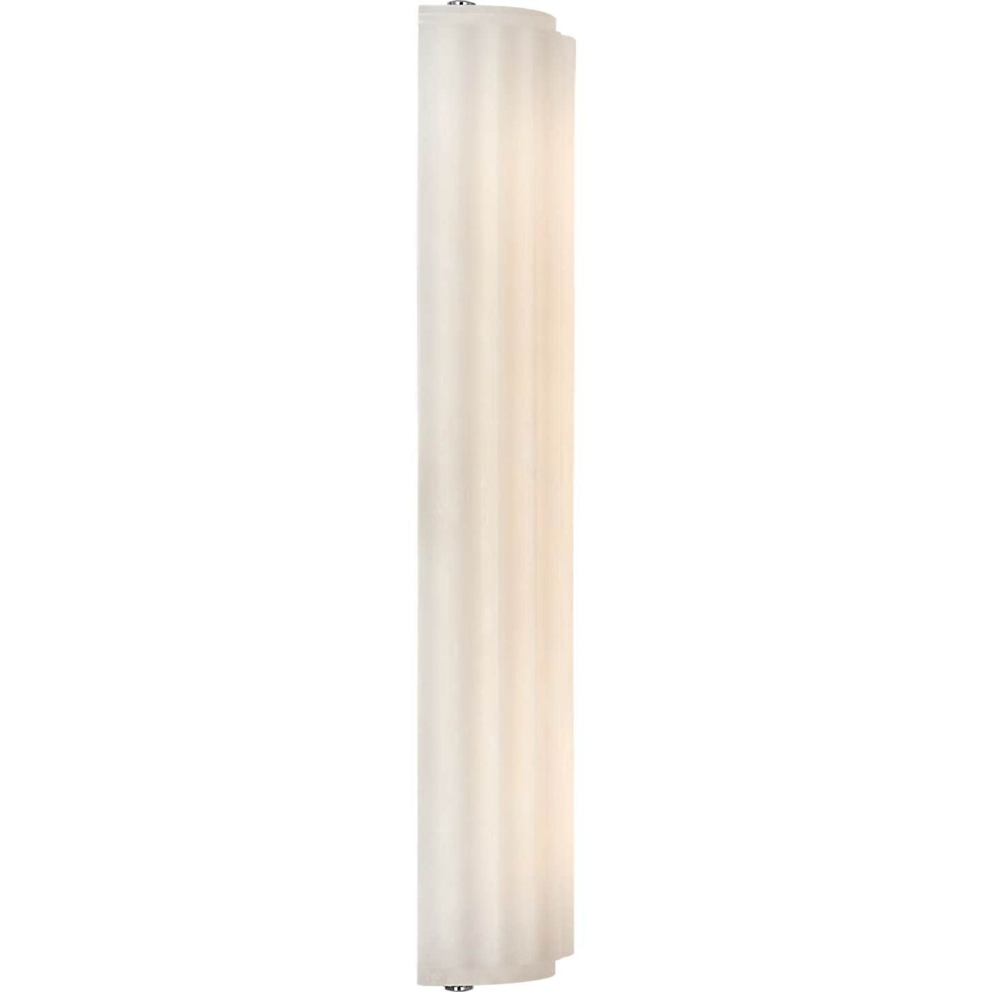 Chapman & Myers Madden 19" Fluted Linear Sconce in Alabaster and Polished Nickel W4.25" x H18.5" x E2.75"