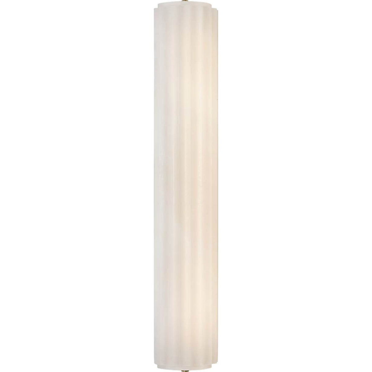 Chapman & Myers Madden 25" Fluted Linear Sconce in Alabaster and Antique-Burnished Brass W4.25" x H24.5" x E2.75"