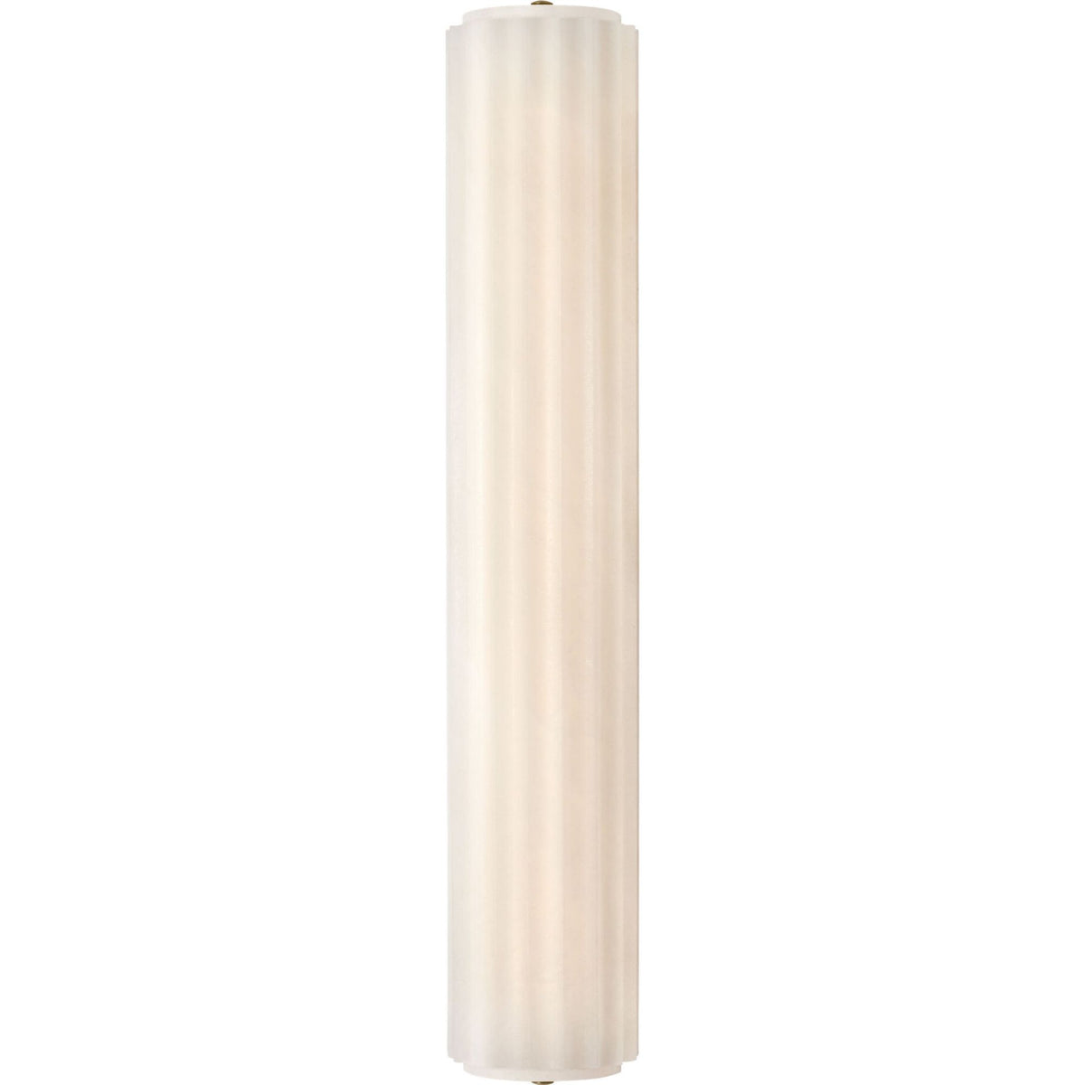 Chapman & Myers Madden 25" Fluted Linear Sconce in Alabaster and Antique-Burnished Brass W4.25" x H24.5" x E2.75"