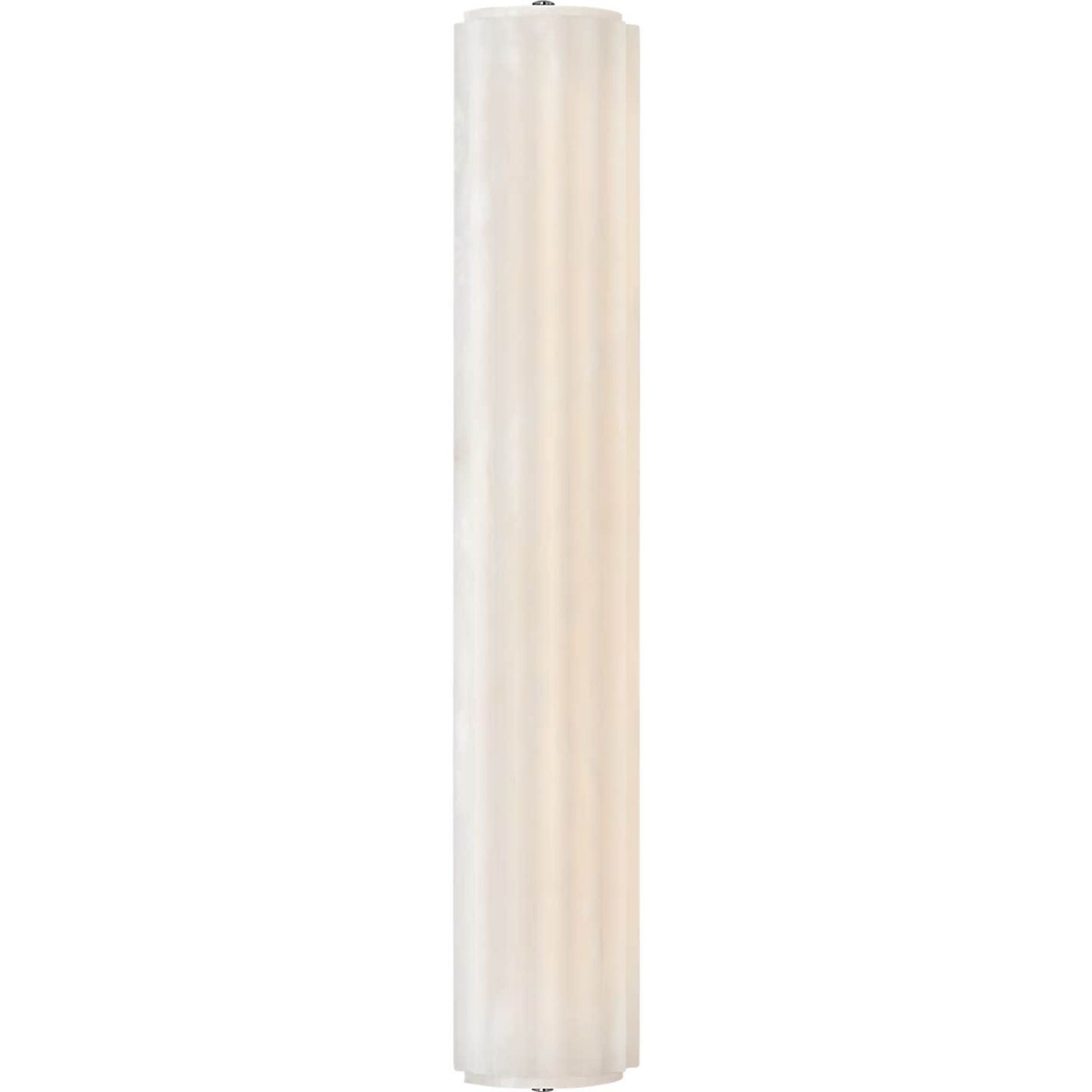 Chapman & Myers Madden 25" Fluted Linear Sconce in Alabaster and Polished Nickel W4.25" x H24.5" x E2.75"