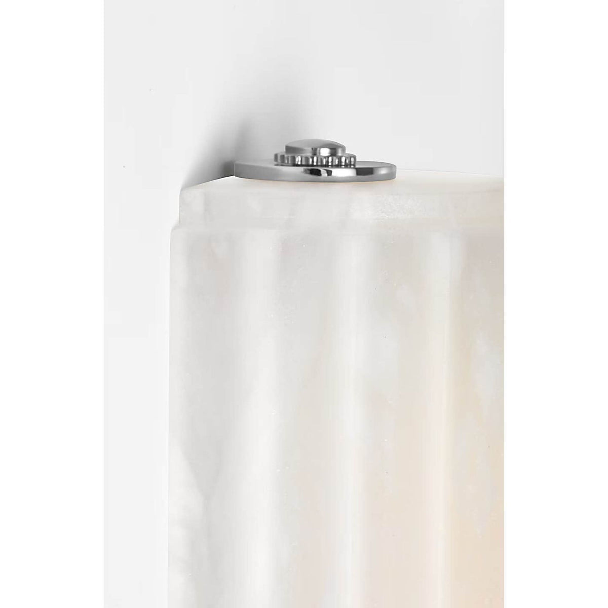 Chapman & Myers Madden 25" Fluted Linear Sconce in Alabaster and Polished Nickel W4.25" x H24.5" x E2.75"