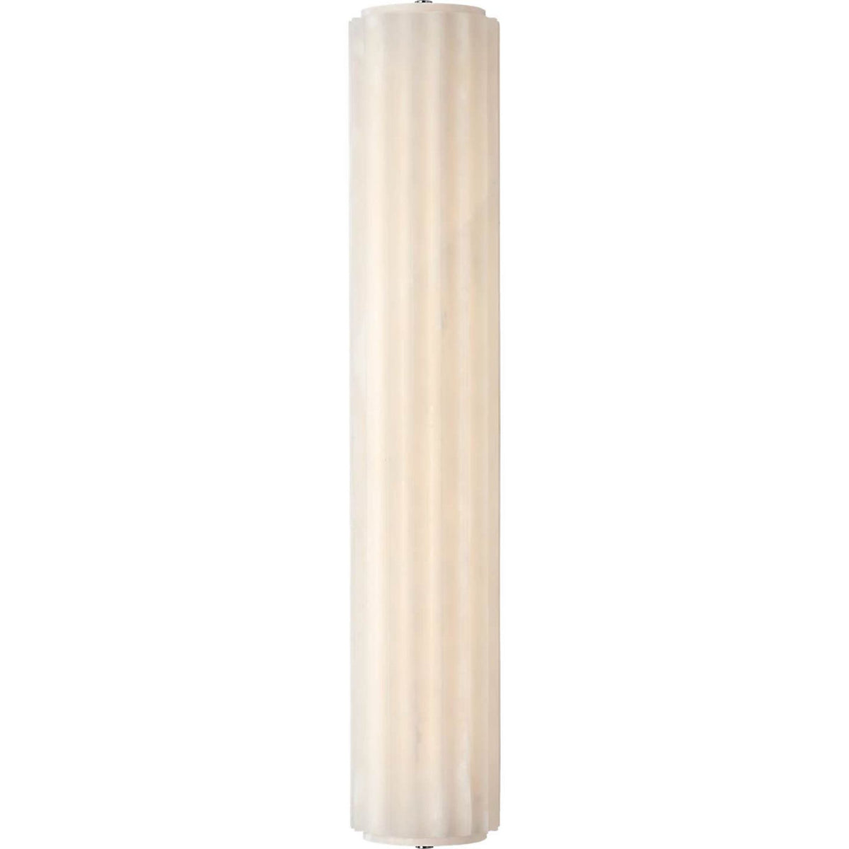 Chapman & Myers Madden 25" Fluted Linear Sconce in Alabaster and Polished Nickel W4.25" x H24.5" x E2.75"