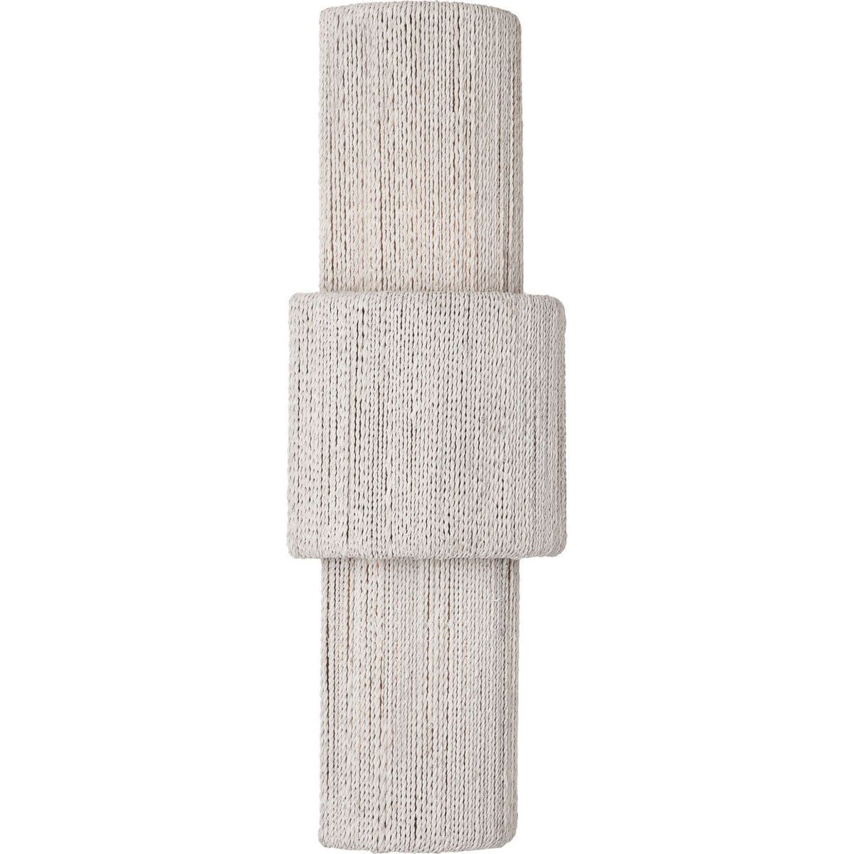 Chapman & Myers Dorado 17" Sconce in Antique-Burnished Brass and Washed Abaca W6.5" x H16.75" x E4"