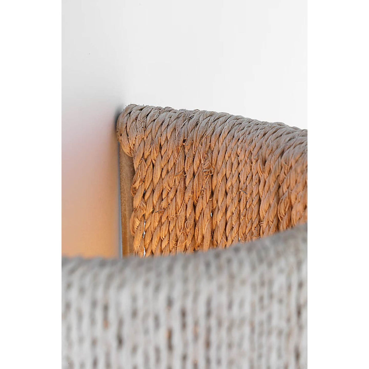 Chapman & Myers Dorado 17" Sconce in Antique-Burnished Brass and Washed Abaca W6.5" x H16.75" x E4"