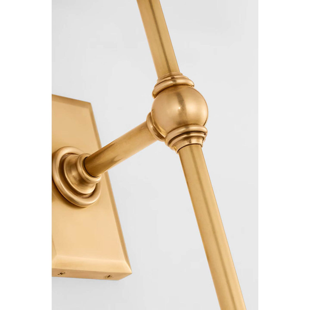 Chapman & Myers Classic 19" Tail Sconce in Antique-Burnished Brass with Linen Shades W5" x H18.5" x E6.5"