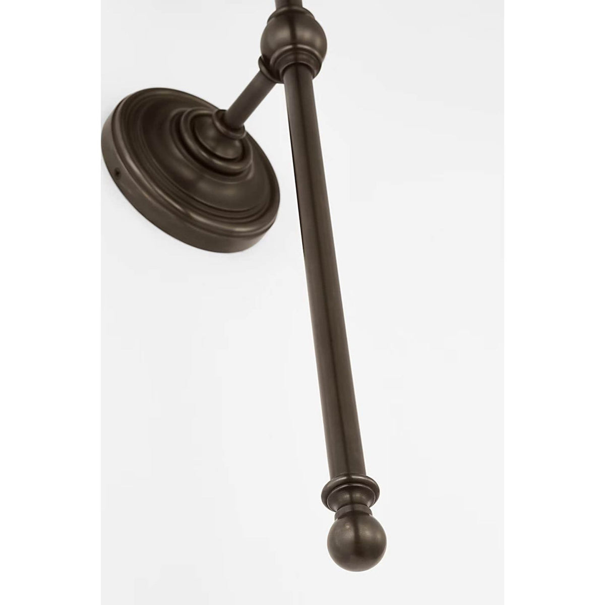 Chapman & Myers Classic 27" Tail Sconce in Bronze with Linen Shade W6.5" x H28.25" x E7.75"