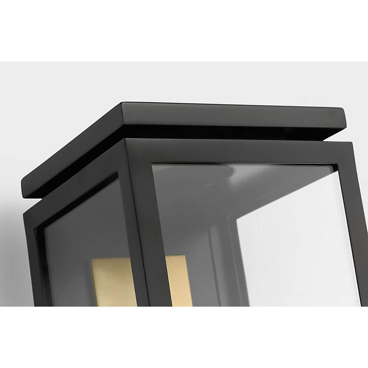Chapman & Myers Fresno Large 3/4 Gas Wall Lantern in Matte Black with Clear Glass W7" x H20.25" x E8.25"
