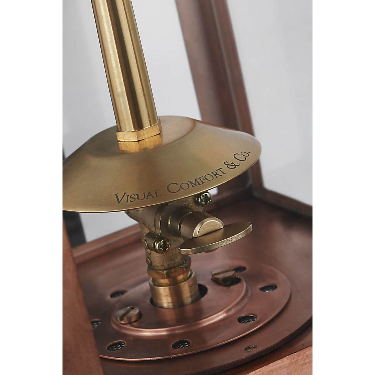 Chapman & Myers Fresno Large Bracketed Gas Wall Lantern in Soft Copper with Clear Glass W6" x H22.75" x E9.25"