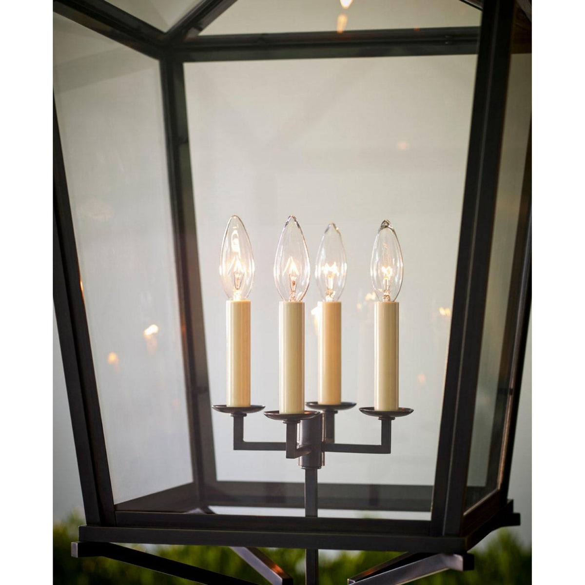 Chapman & Myers Darlana Post Light in Bronze W17" x H30.75"