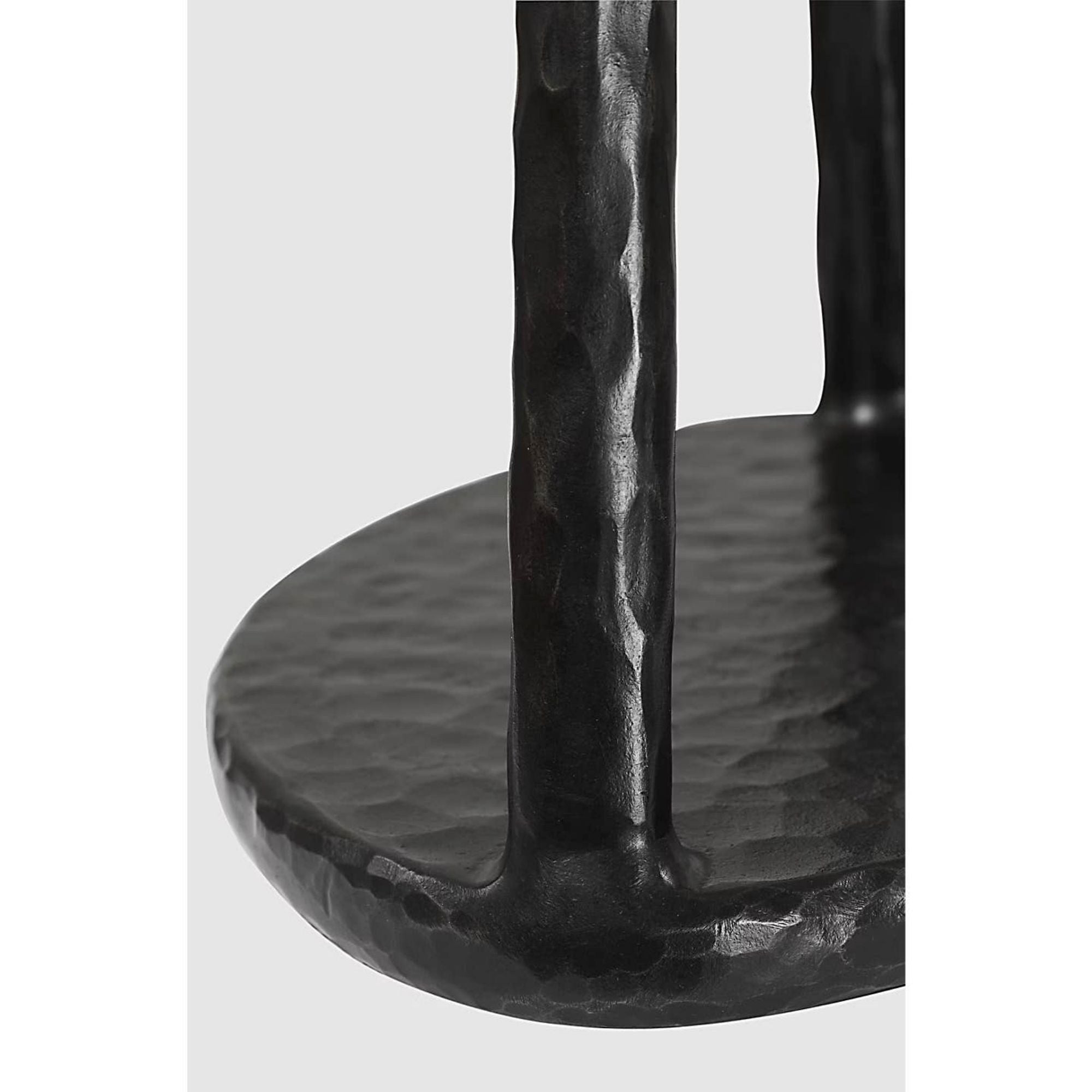 Ian K. Fowler Cesta 60" Sculpted Floor Lamp in Aged Iron with Linen Shade W22" x H60"