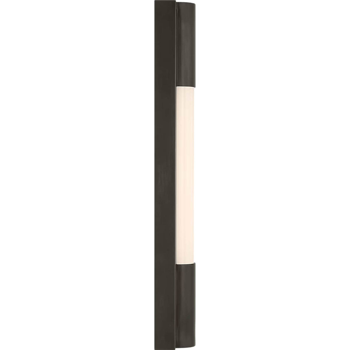 Ian K. Fowler Ellington 16" Slimline Bath Light in Bronze with White Glass W3" x H16" x E1.75"