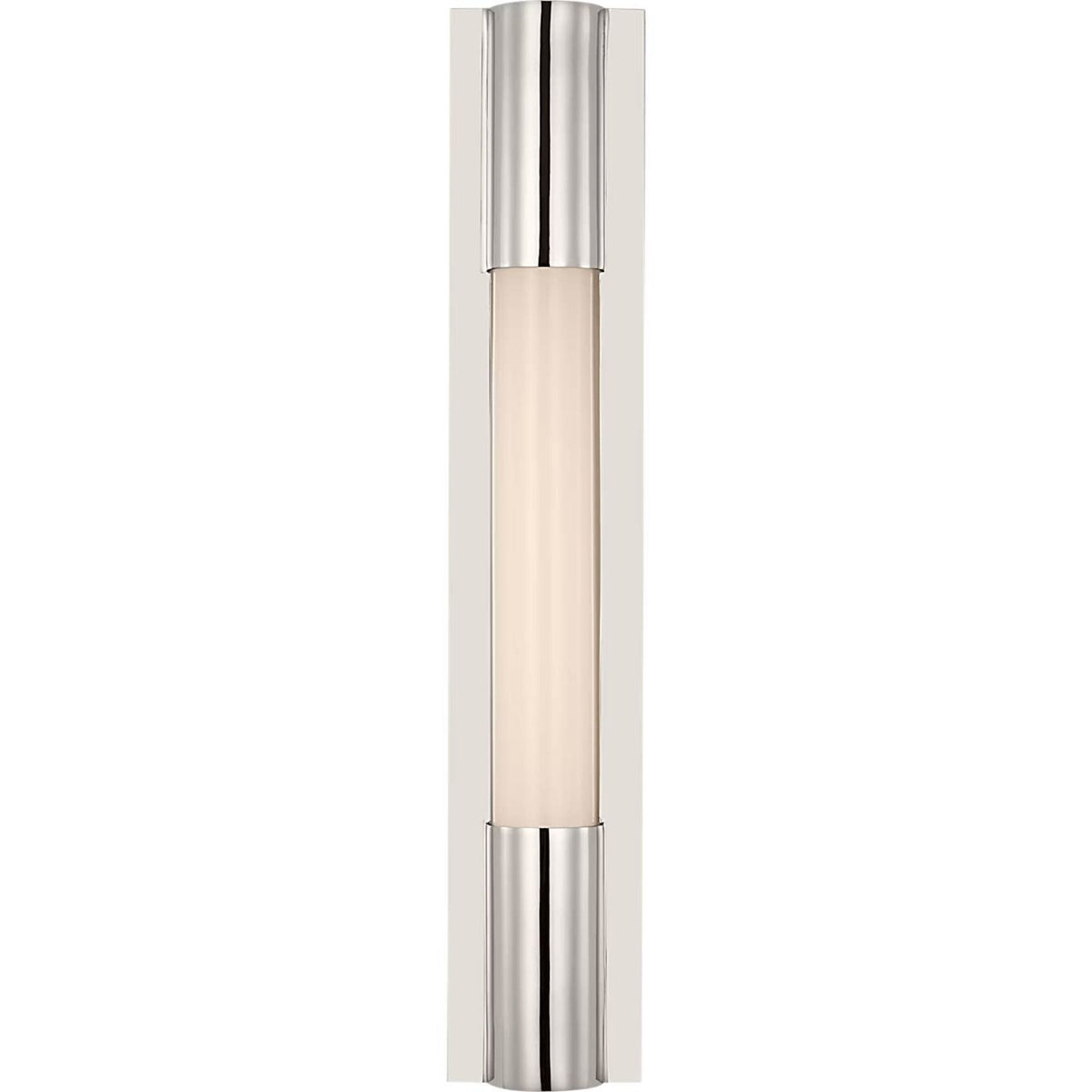 Ian K. Fowler Ellington 16" Slimline Bath Light in Polished Nickel with White Glass W3" x H16" x E1.75"
