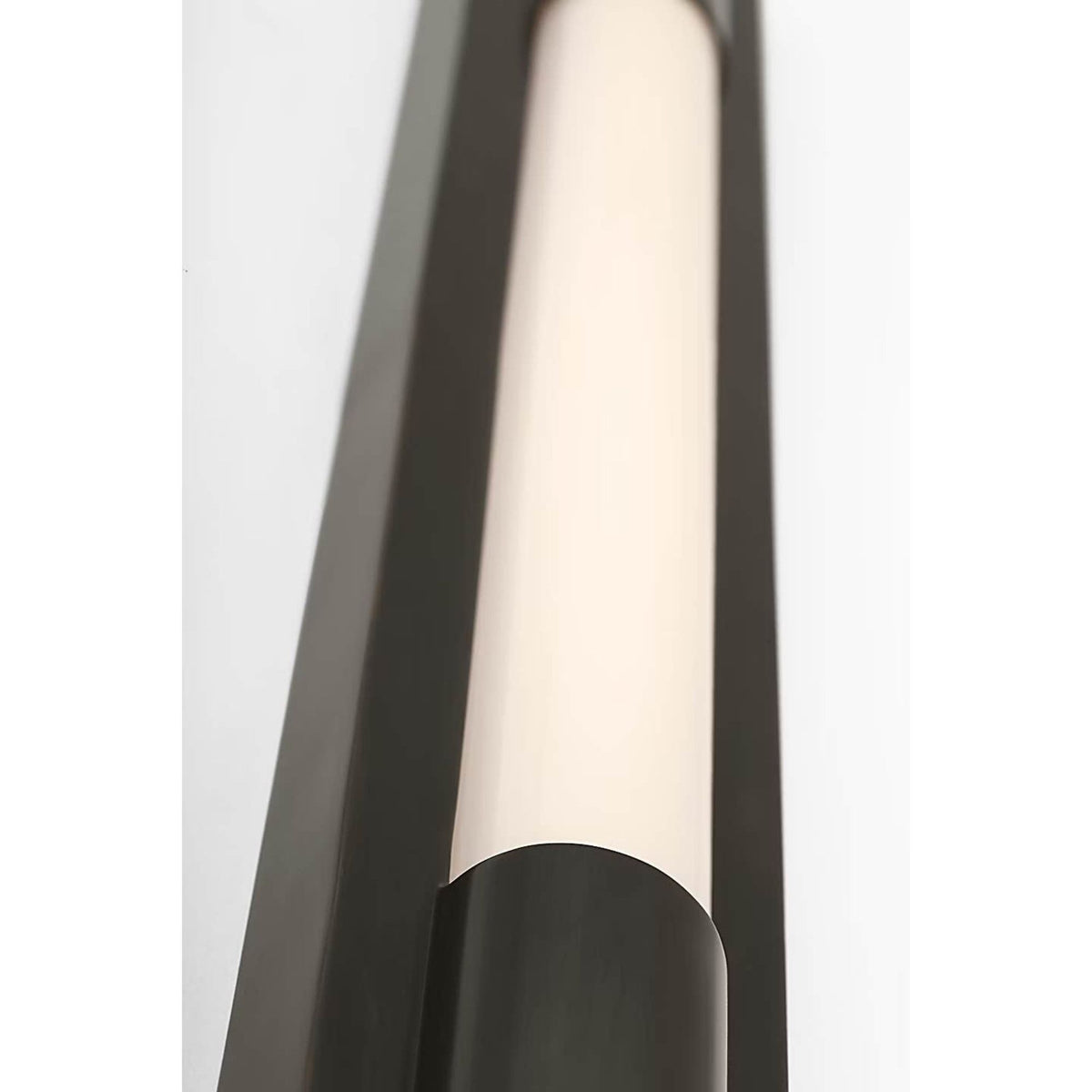 Ian K. Fowler Ellington 24" Slimline Bath Light in Bronze with White Glass W3" x H24" x E1.75"