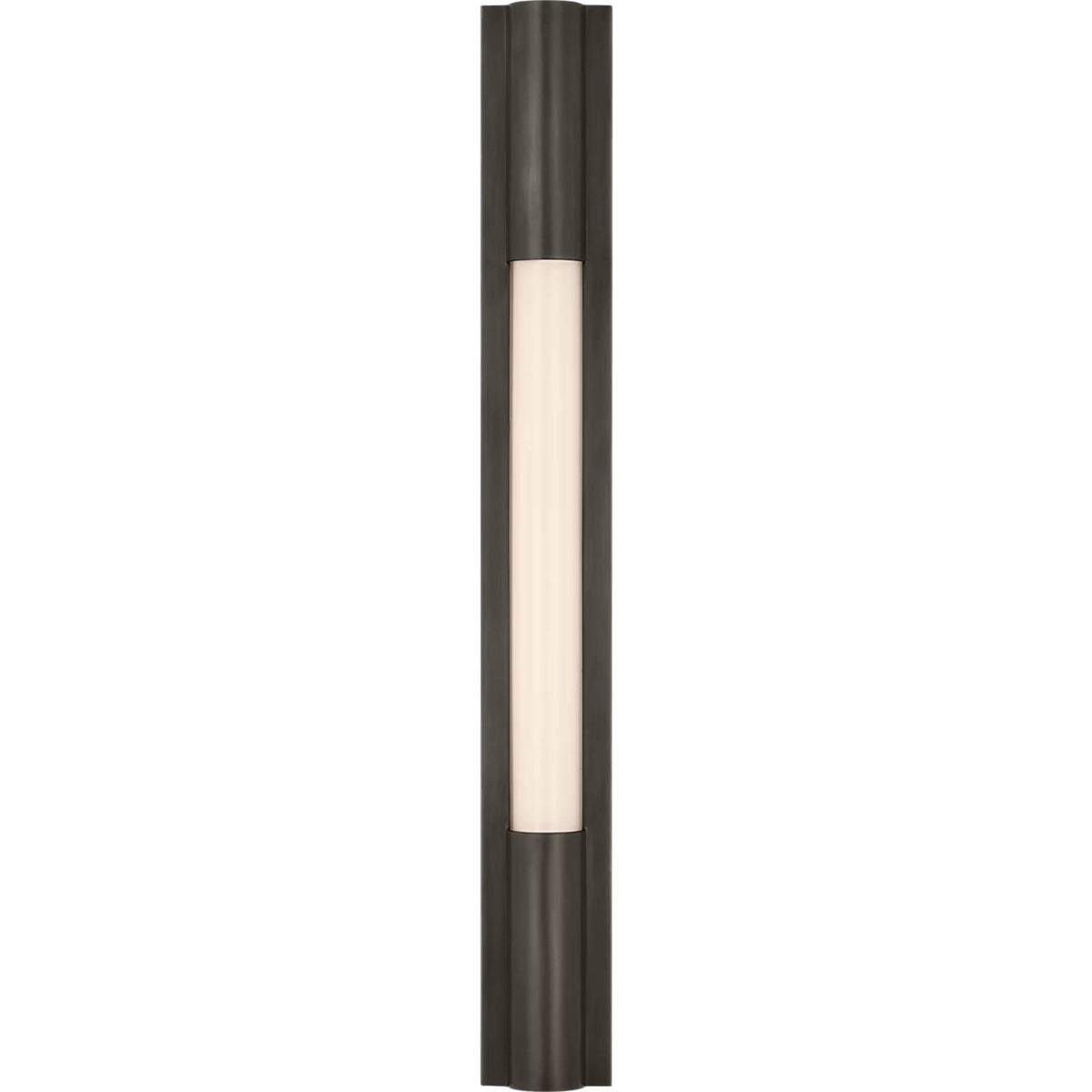 Ian K. Fowler Ellington 24" Slimline Bath Light in Bronze with White Glass W3" x H24" x E1.75"
