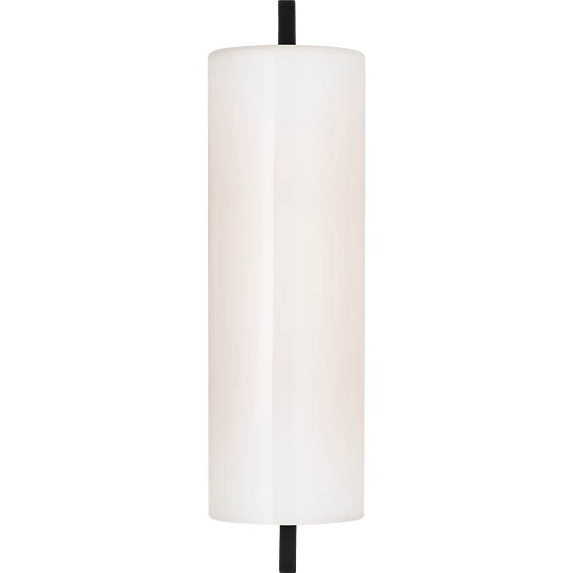 Ian K. Fowler Bowen 16" Linear Bath Sconce in Bronze with White Glass Shade W4.5" x H16" x E6.5"