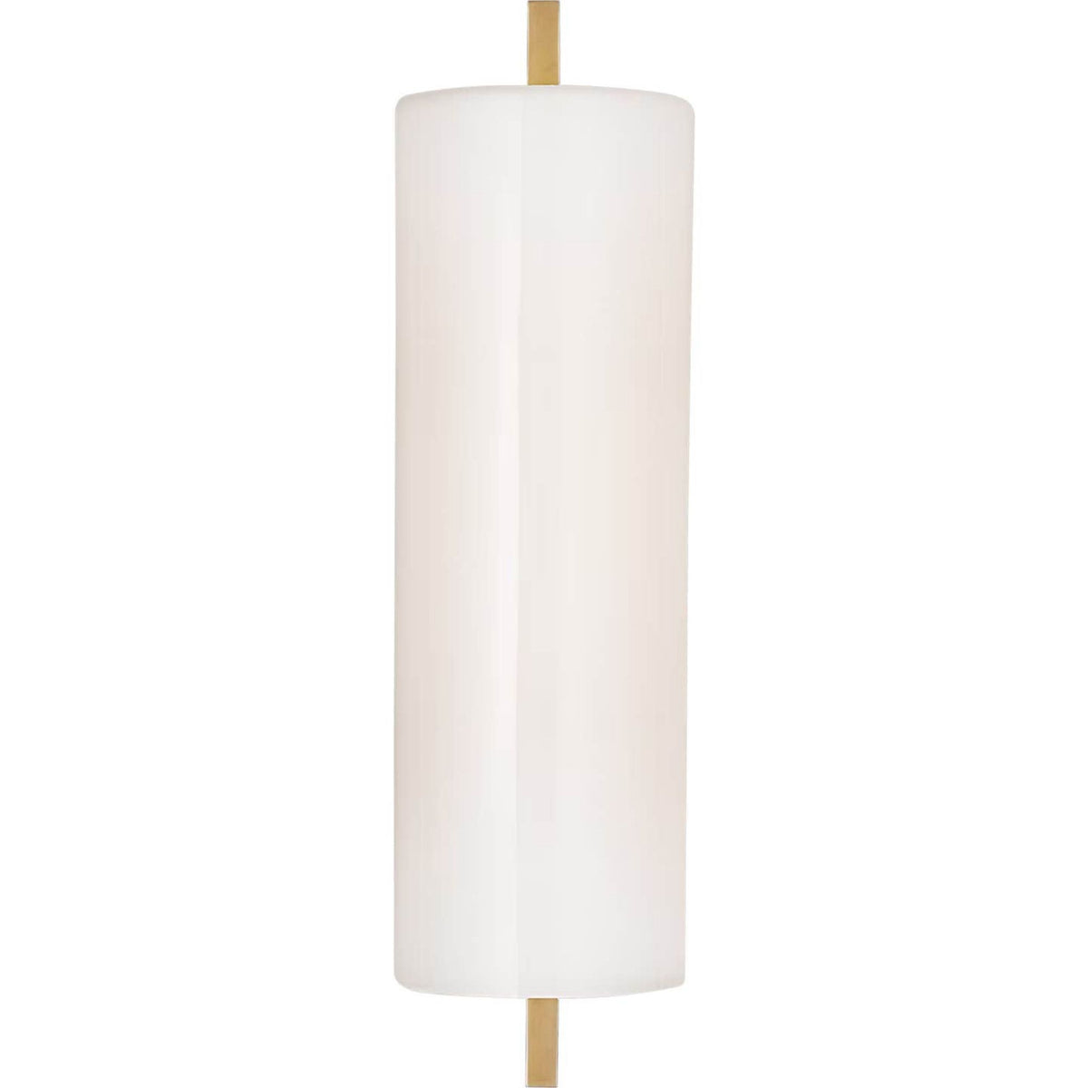 Ian K. Fowler Bowen 16" Linear Bath Sconce in Hand-Rubbed Antique Brass with White Glass Shade W4.5" x H16" x E6.5"