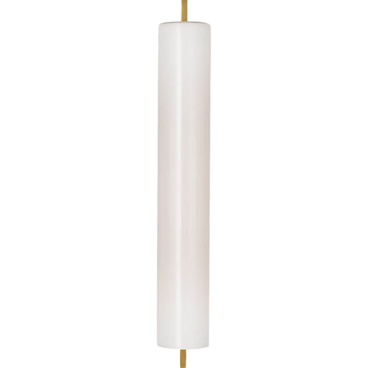Ian K. Fowler Bowen 21" Linear Bath Sconce in Hand-Rubbed Antique Brass with White Glass Shade W3" x H21" x E5"