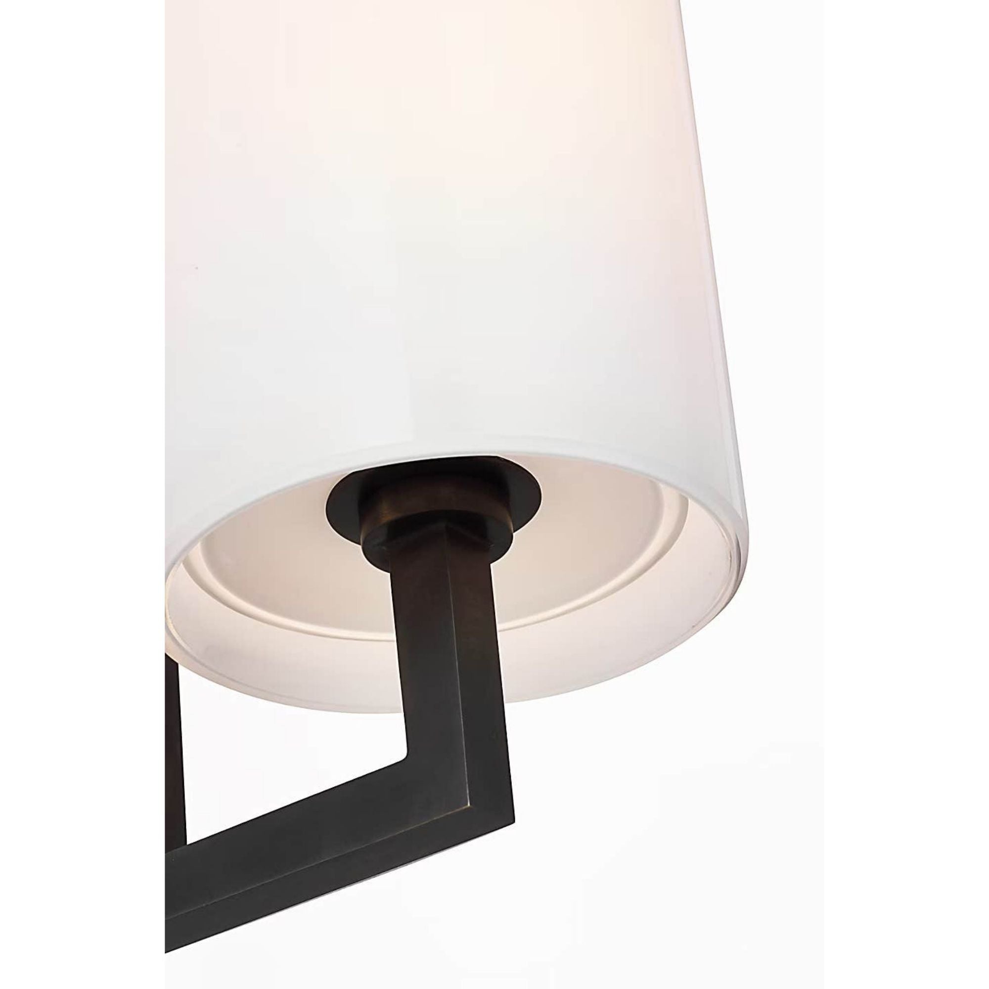 Ian K. Fowler Bowen 28" Linear Bath Sconce in Bronze with White Glass Shade W3" x H28" x E5"
