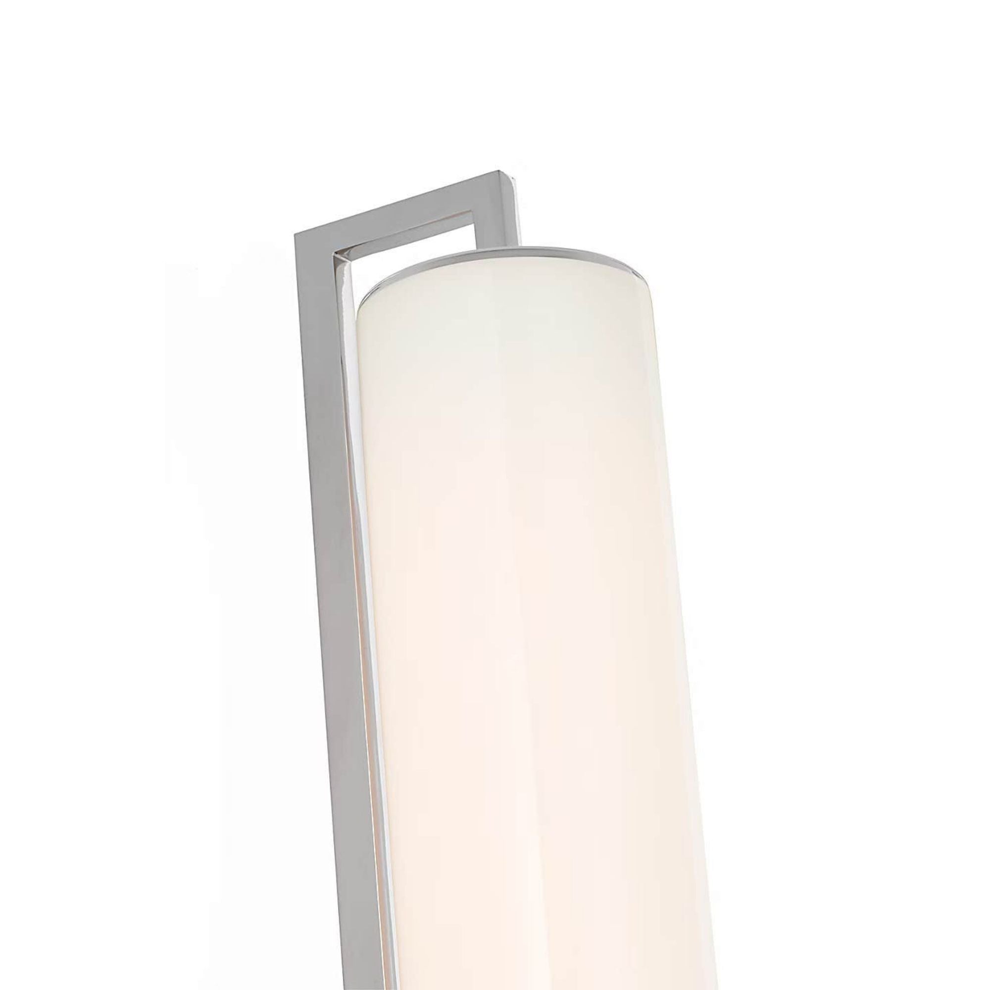 Ian K. Fowler Bowen 28" Linear Bath Sconce in Polished Nickel with White Glass Shade W3" x H28" x E5"