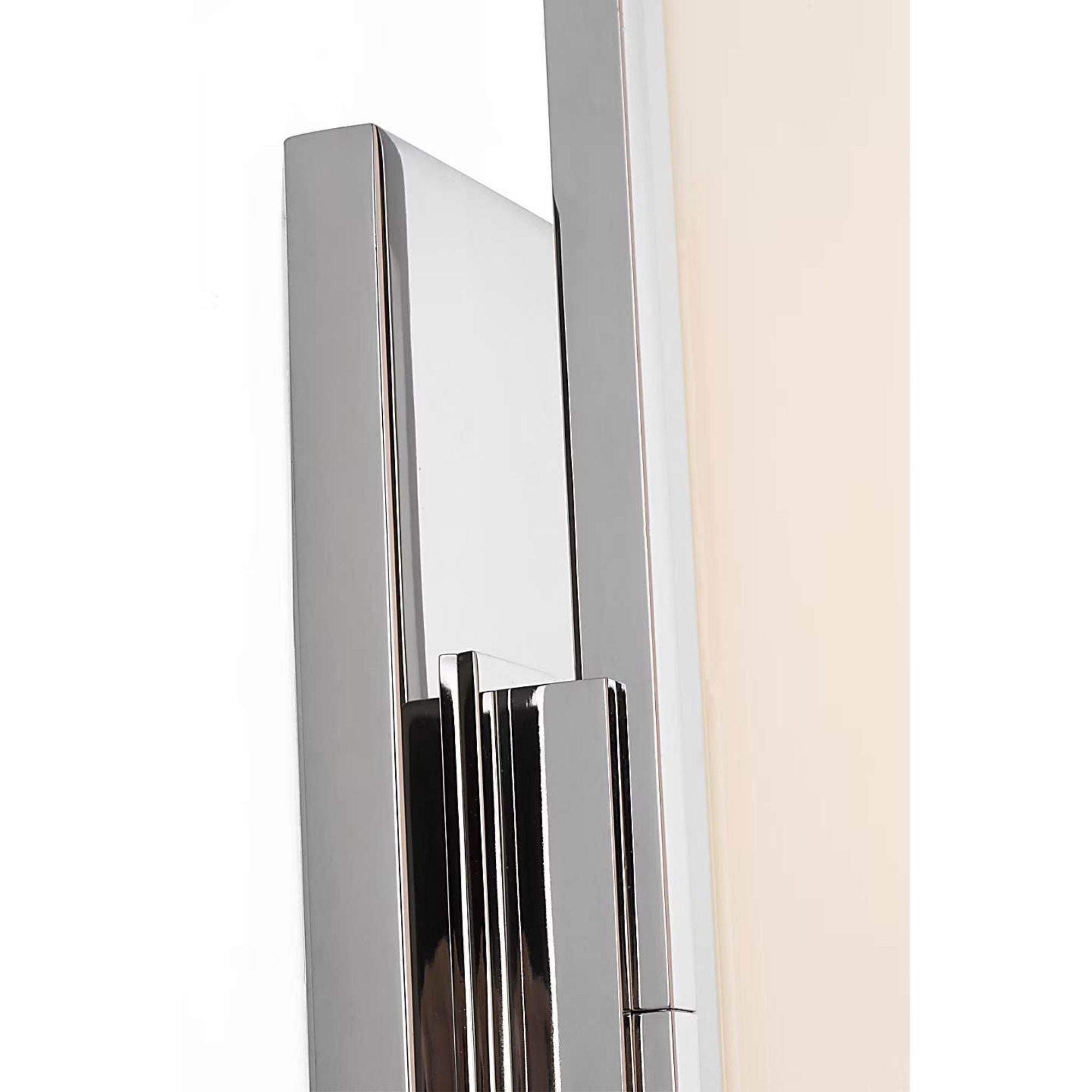 Ian K. Fowler Bowen 28" Linear Bath Sconce in Polished Nickel with White Glass Shade W3" x H28" x E5"