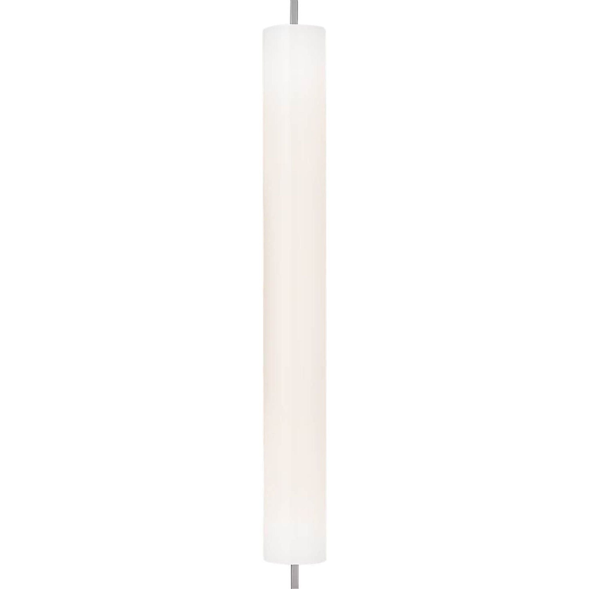 Ian K. Fowler Bowen 28" Linear Bath Sconce in Polished Nickel with White Glass Shade W3" x H28" x E5"