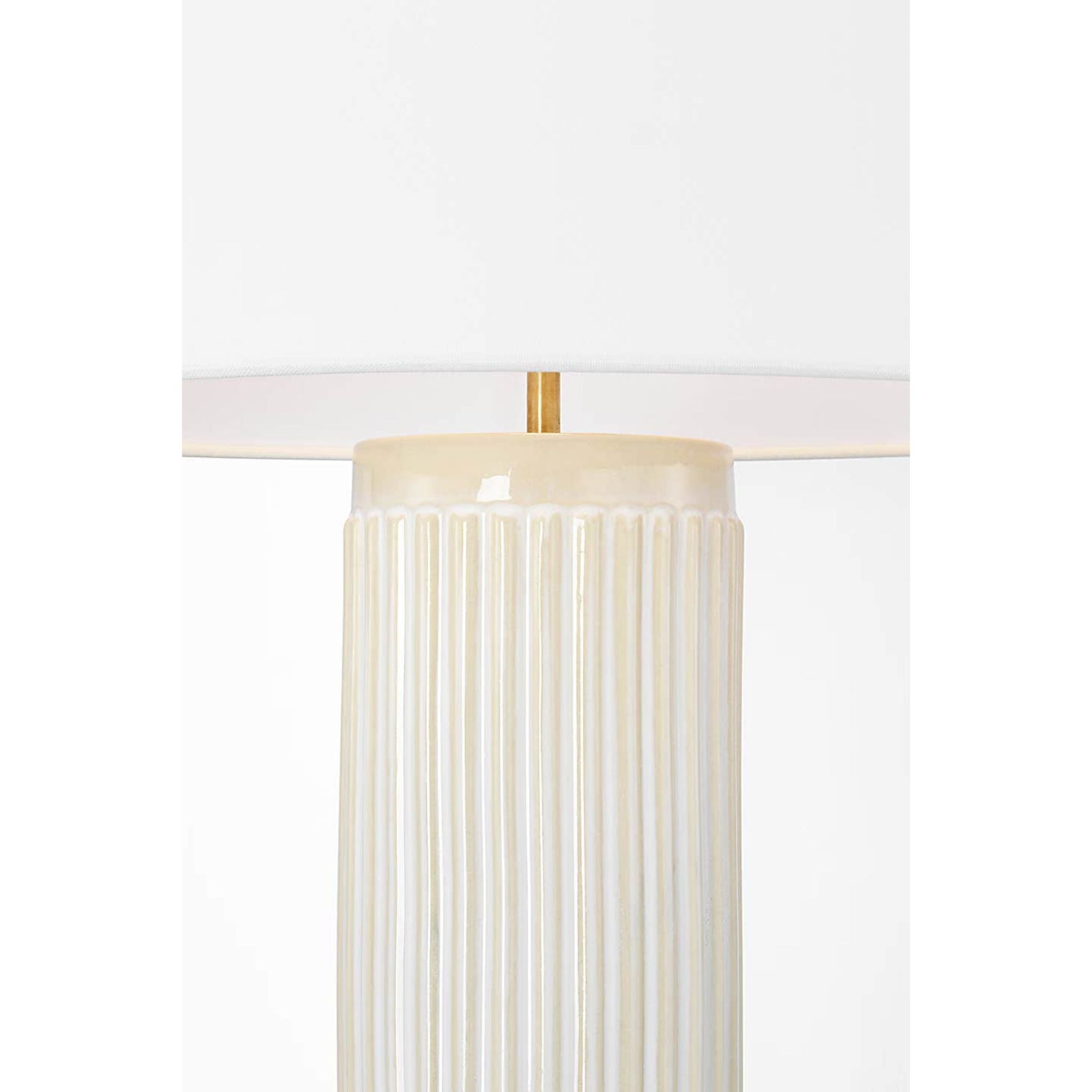 Ian K. Fowler Ellora 28" Table Lamp in Cashew with Linen Shade W19.5" x H28.25"