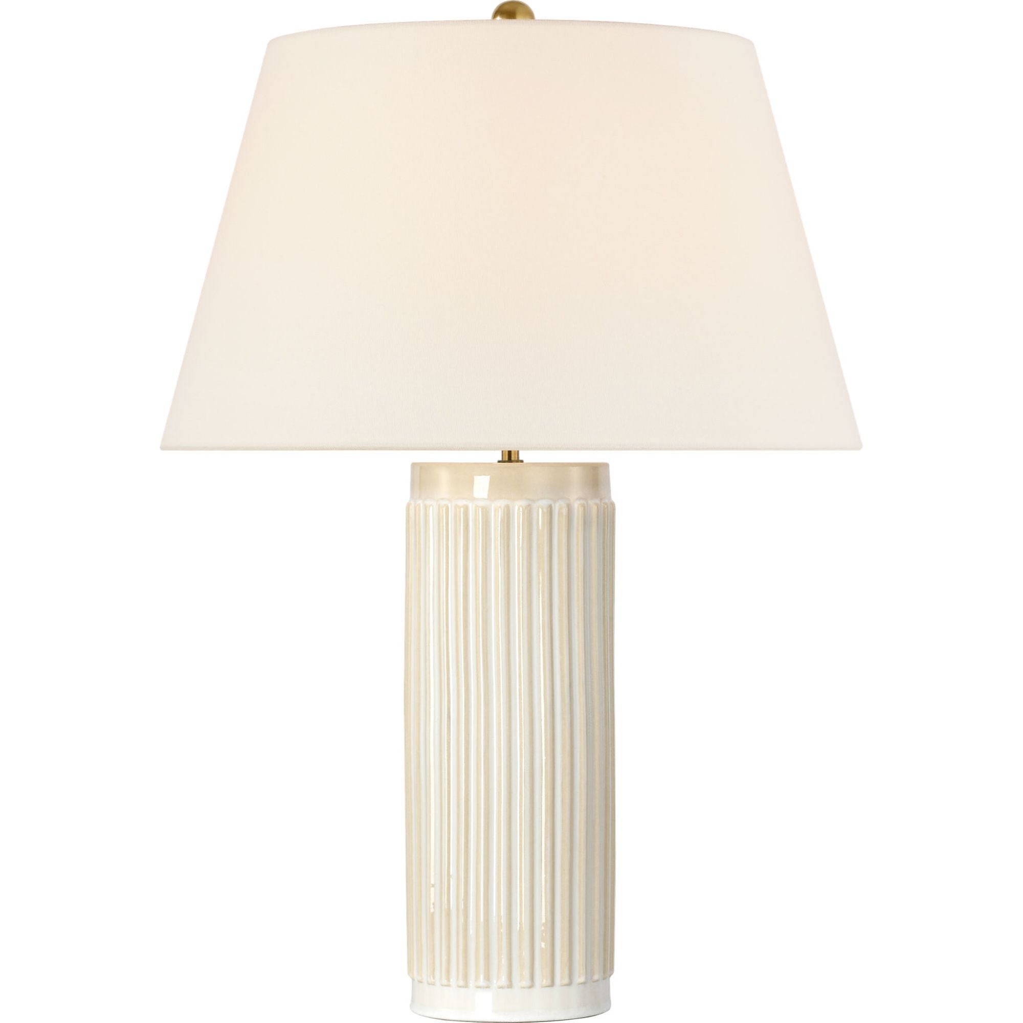 Ian K. Fowler Ellora 28" Table Lamp in Cashew with Linen Shade W19.5" x H28.25"