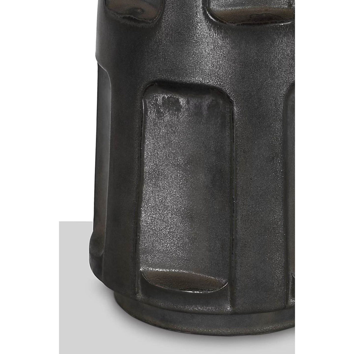 Ian K. Fowler Altamira 28" Table Lamp in Stained Black Metallic with Linen Shade W19.5" x H28"