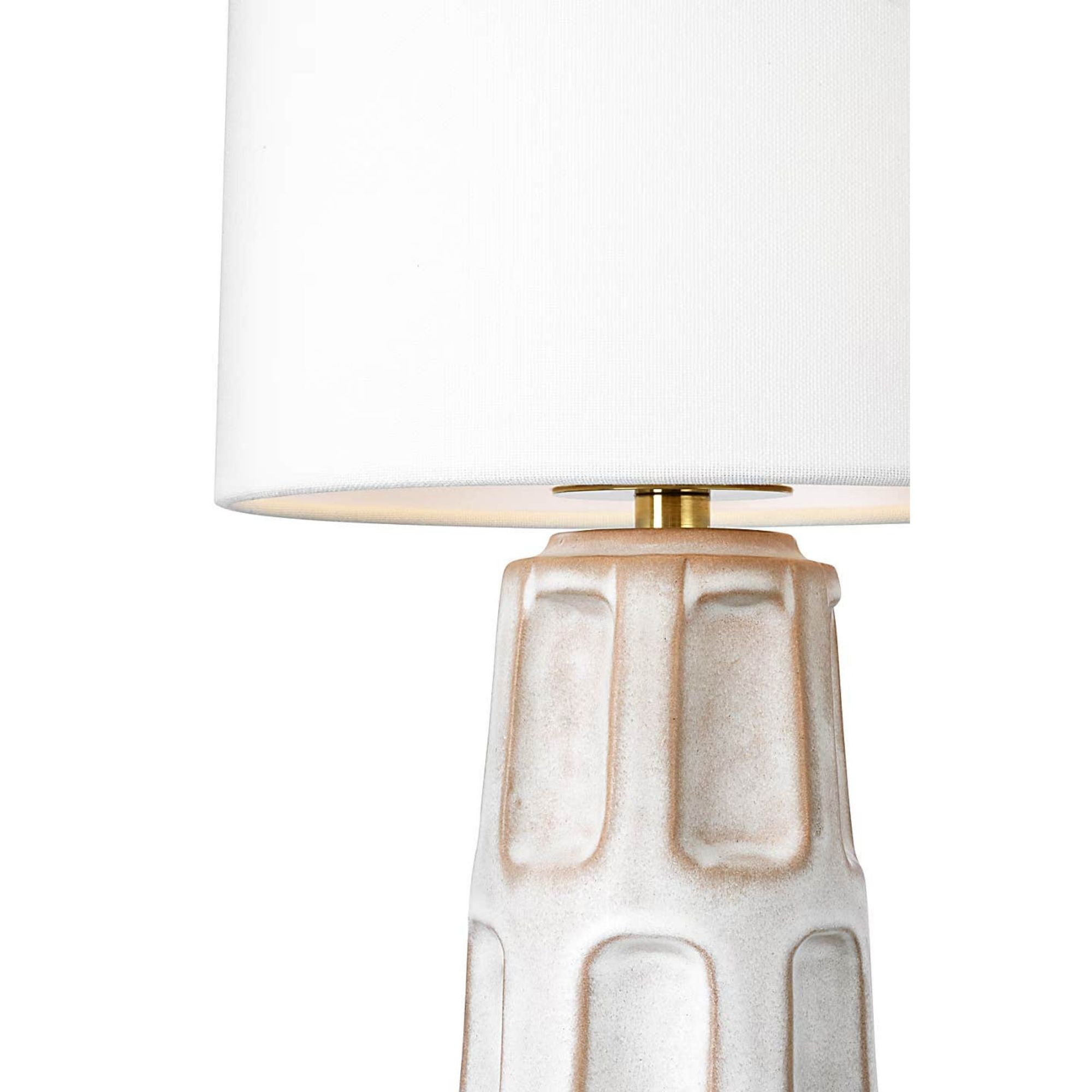 Ian K. Fowler Altamira 13" Cordless Accent Lamp in Dusted Stone with Linen Shade W9" x H13"