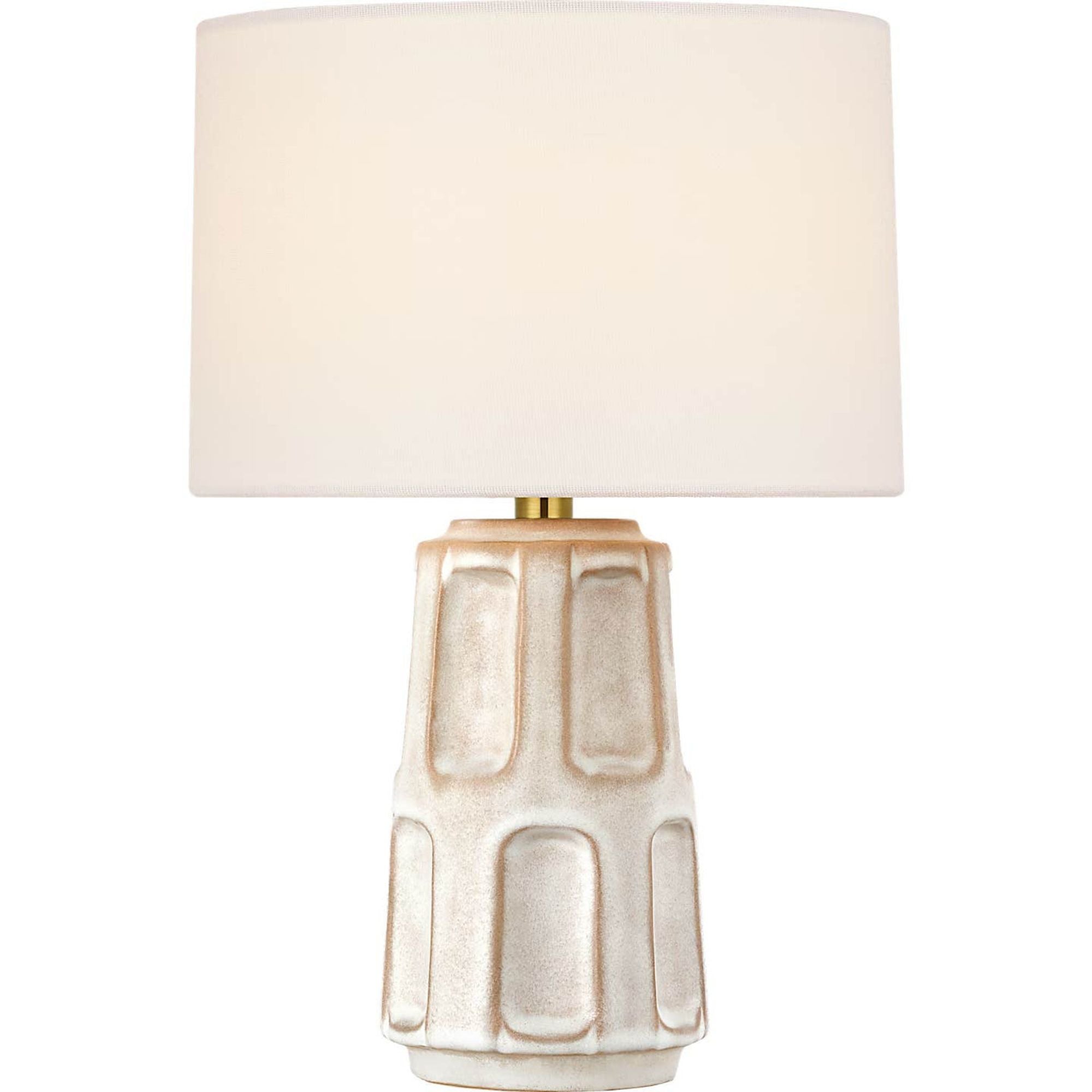 Ian K. Fowler Altamira 13" Cordless Accent Lamp in Dusted Stone with Linen Shade W9" x H13"