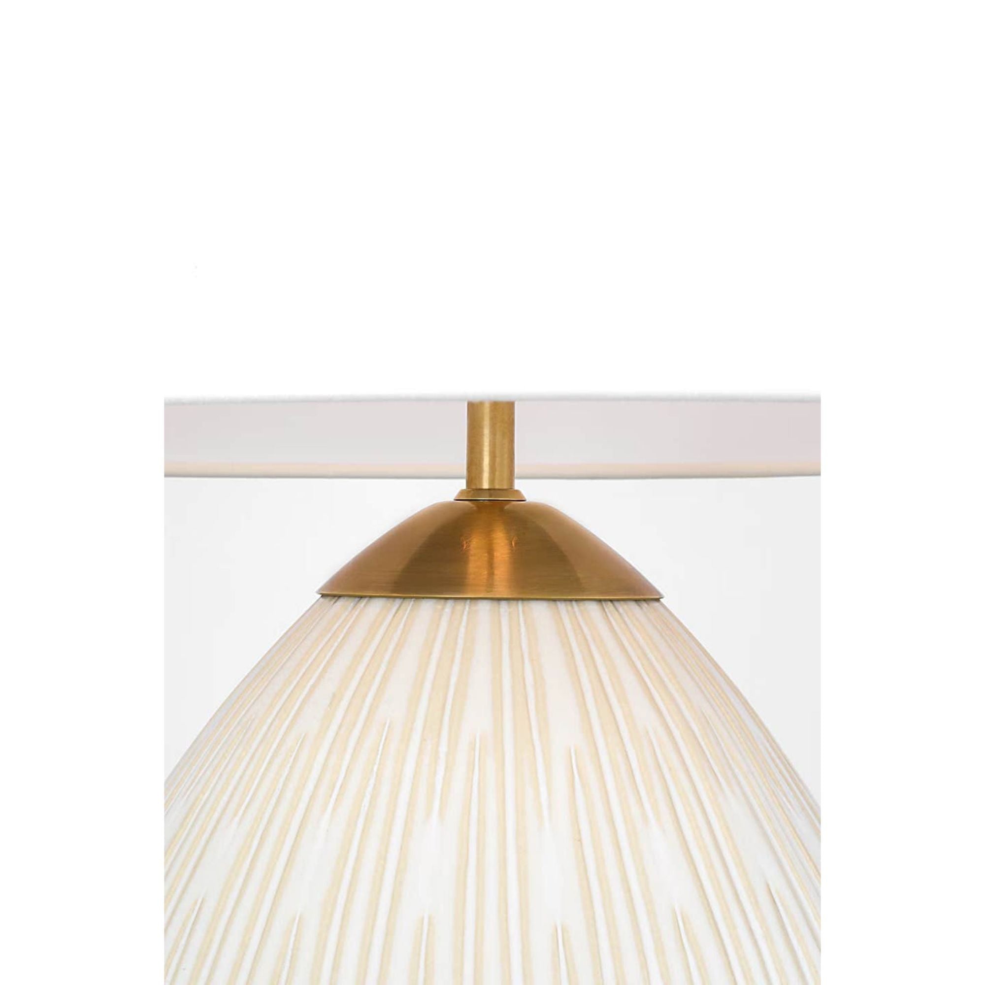 Ian K. Fowler Vesse 28" Table Lamp in Cashew with Linen Shade W21.25" x H28.5"