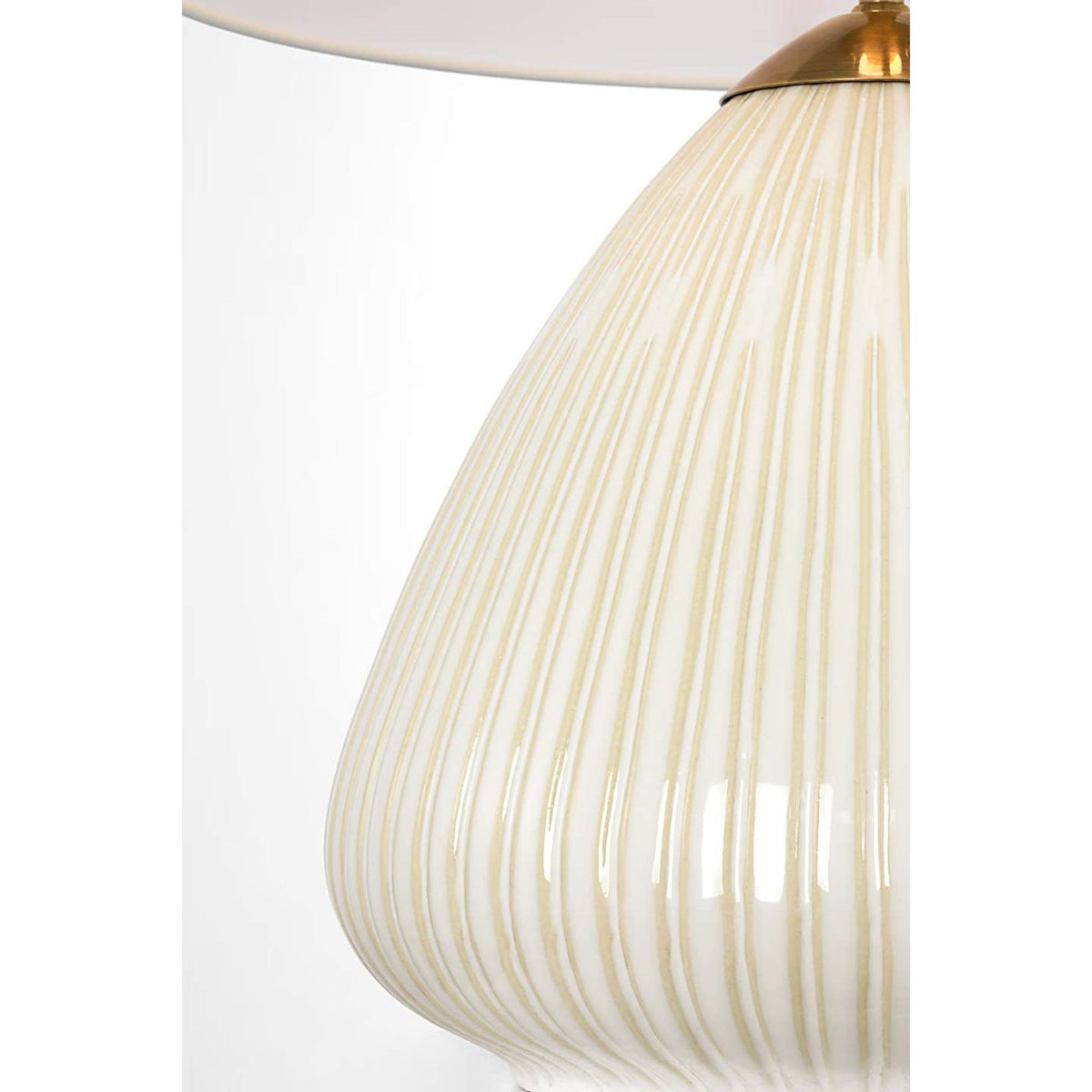 Ian K. Fowler Vesse 28" Table Lamp in Cashew with Linen Shade W21.25" x H28.5"