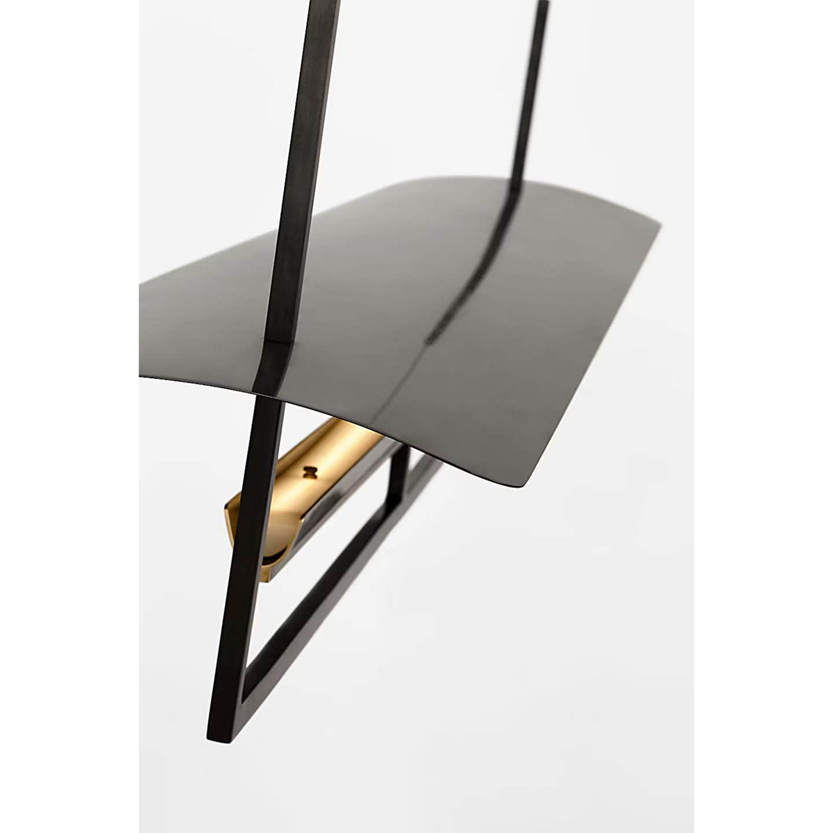 Ian K. Fowler Tristan 54" Reflector Linear Chandelier in Bronze and Hand-Rubbed Antique Brass W10" x 54"