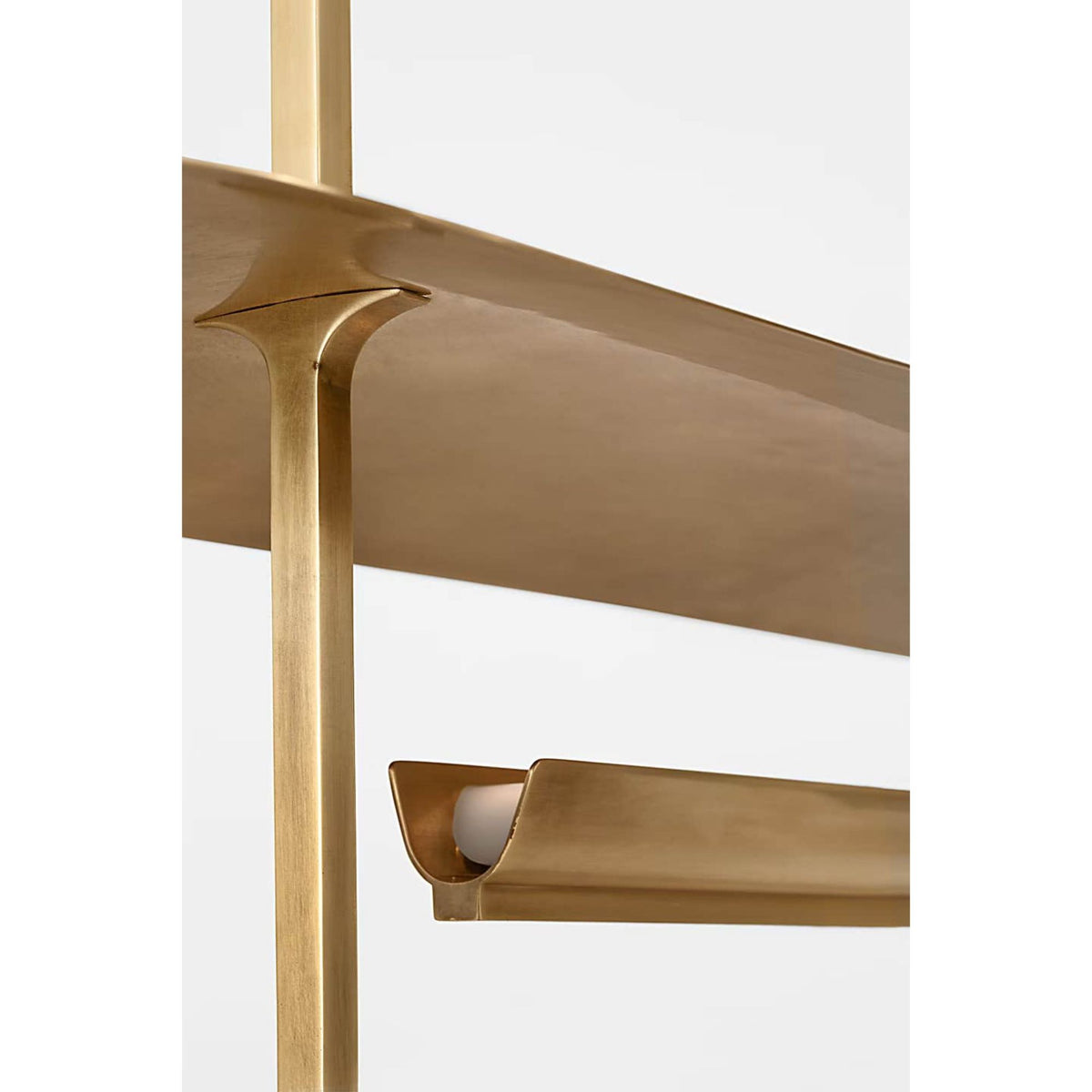 Ian K. Fowler Tristan 54" Reflector Linear Chandelier in Hand-Rubbed Antique Brass W10" x 54"