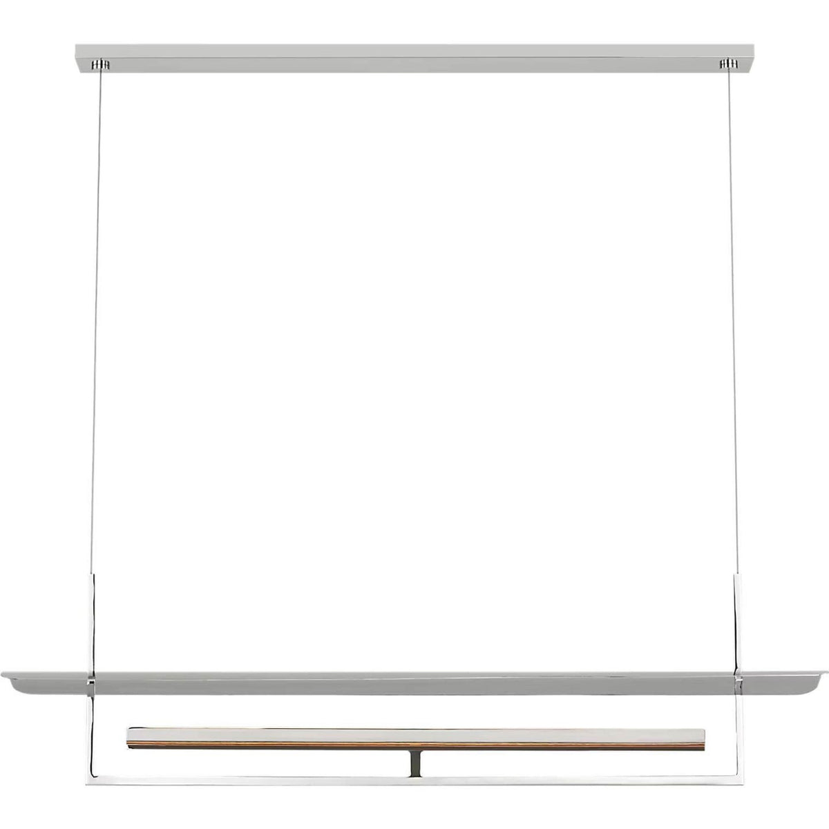 Ian K. Fowler Tristan 54" Reflector Linear Chandelier in Polished Nickel W10" x 54"