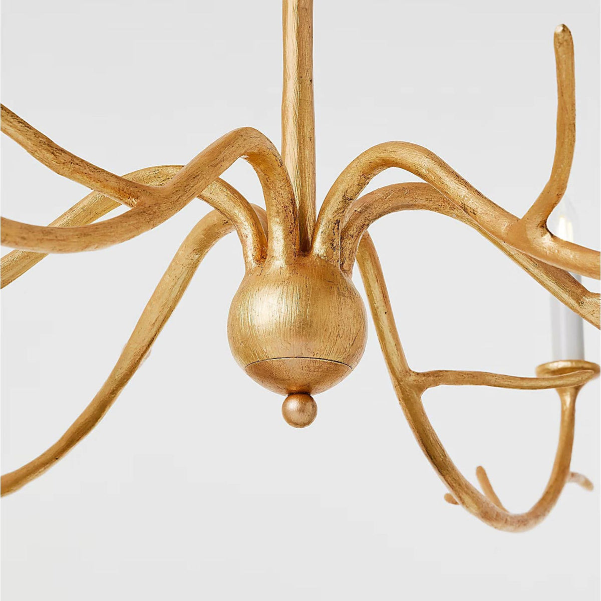 Julie Neill Iberia Large Chandelier in Antique Gold Leaf W57" x H30"