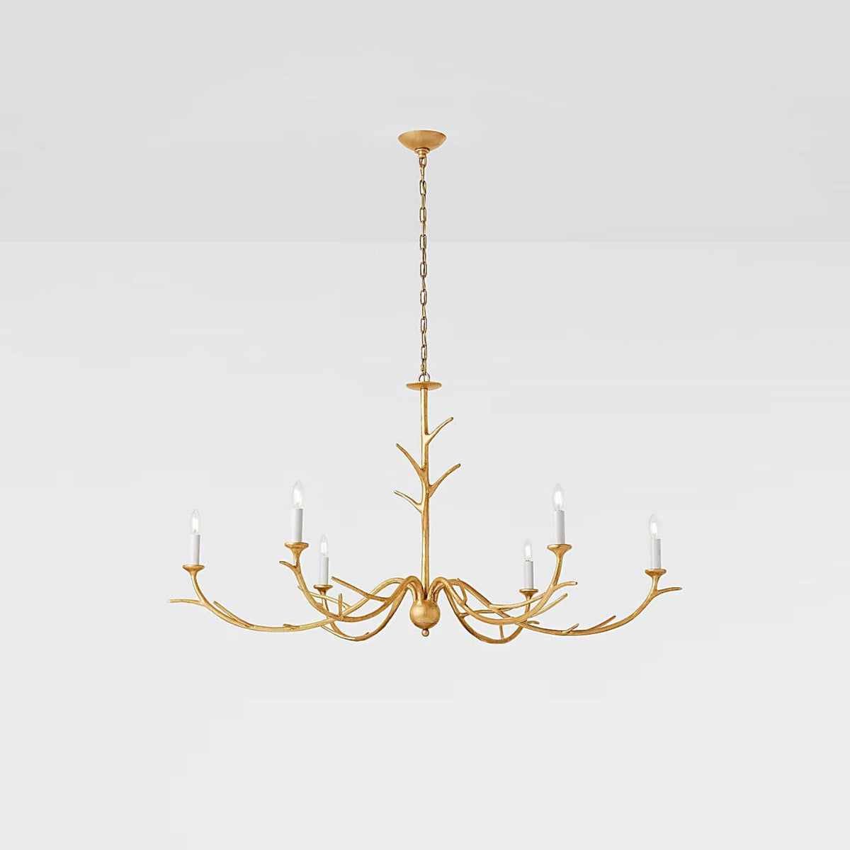 Julie Neill Iberia Large Chandelier in Antique Gold Leaf W57" x H30"