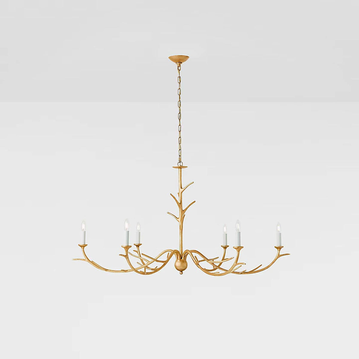 Julie Neill Iberia Large Chandelier in Antique Gold Leaf W57" x H30"