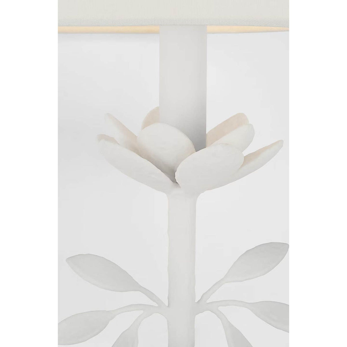 Julie Neill Clementine 22" Tail Sconce in Plaster White with Linen Shade W7.25" x H23.5" x E6.25"