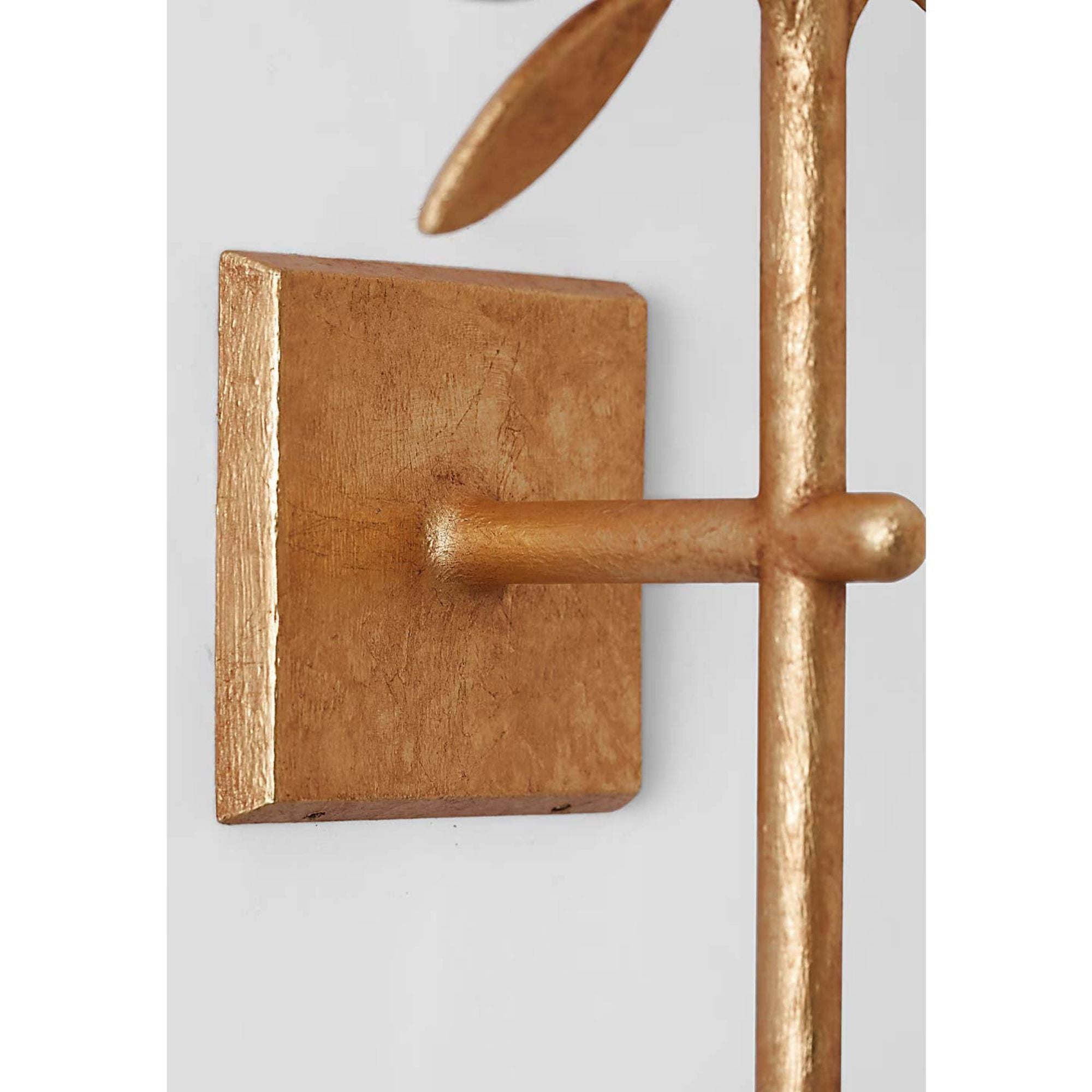 Julie Neill Clementine 34" Tail Sconce in Antique Gold Leaf with Linen Shade W9" x H34.75" x E8.25"