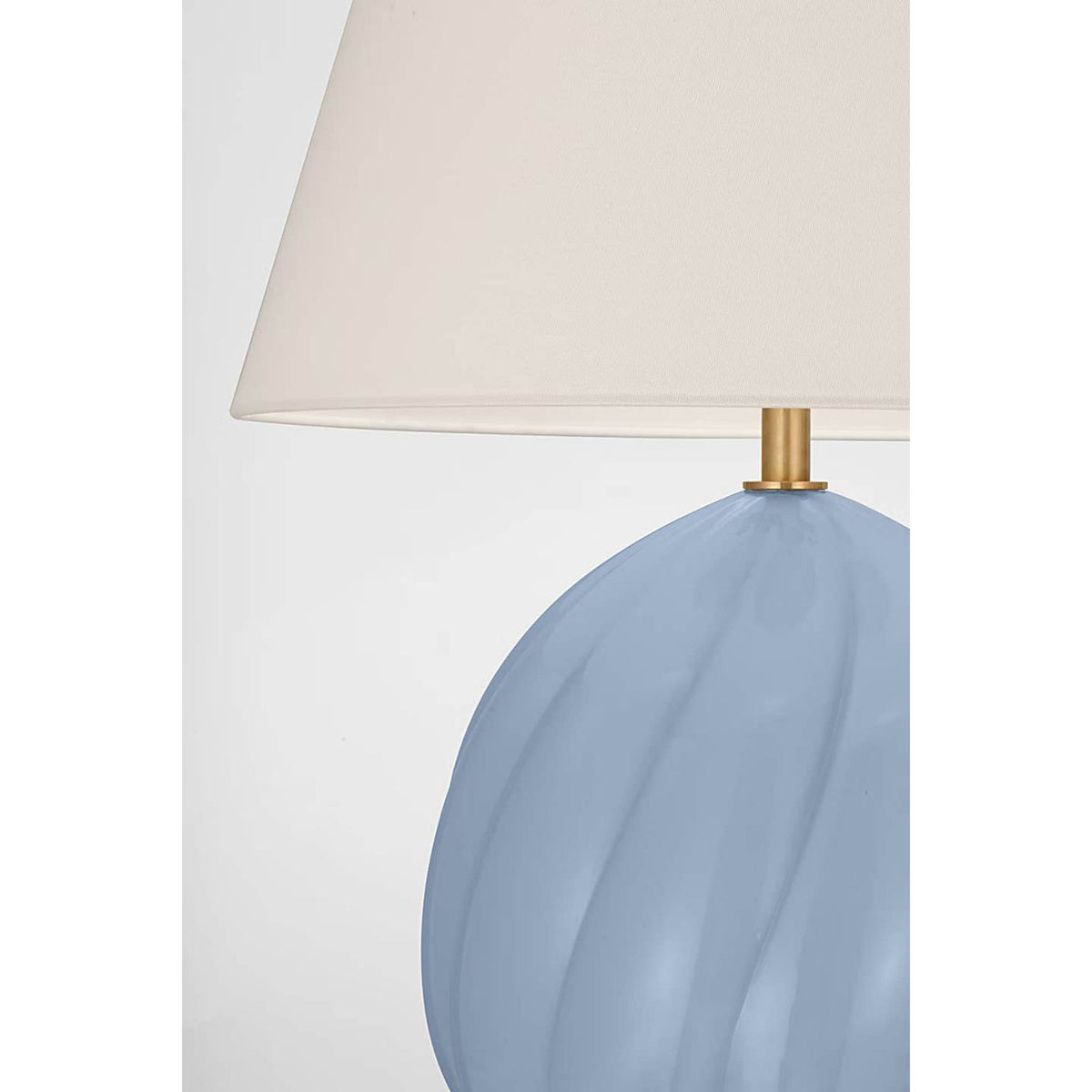 Julie Neill Talia Medium Table Lamp in Blue with Linen Shade W19" x H29.25"