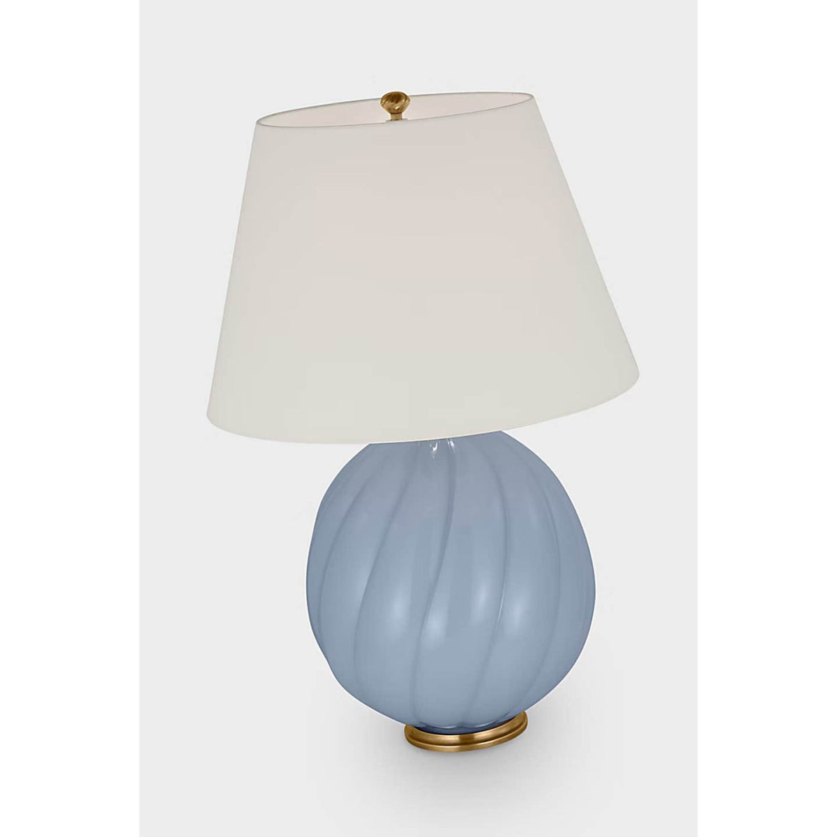Julie Neill Talia Medium Table Lamp in Blue with Linen Shade W19" x H29.25"