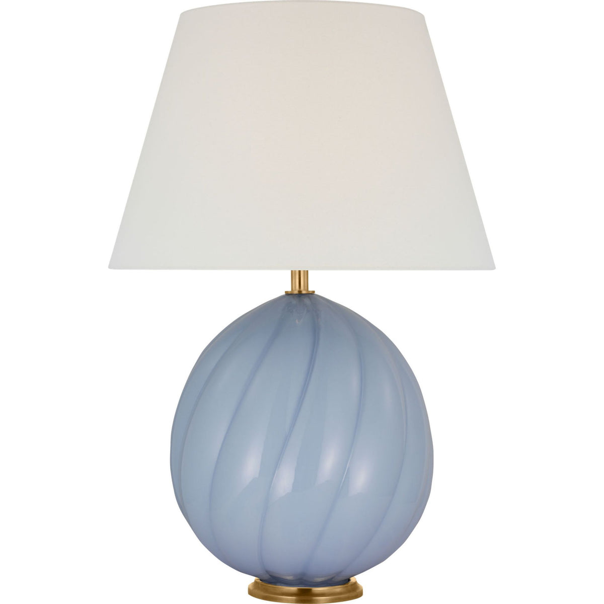 Julie Neill Talia Medium Table Lamp in Blue with Linen Shade W19" x H29.25"