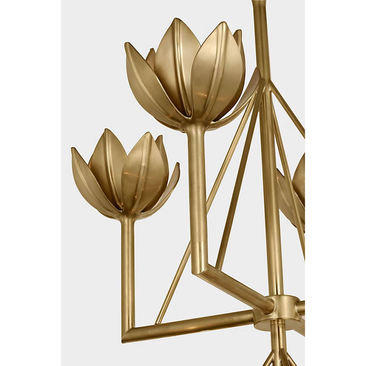 Julie Neill Alberto Medium Two Tier Chandelier in Antique-Burnished Brass W35.5" x H43"