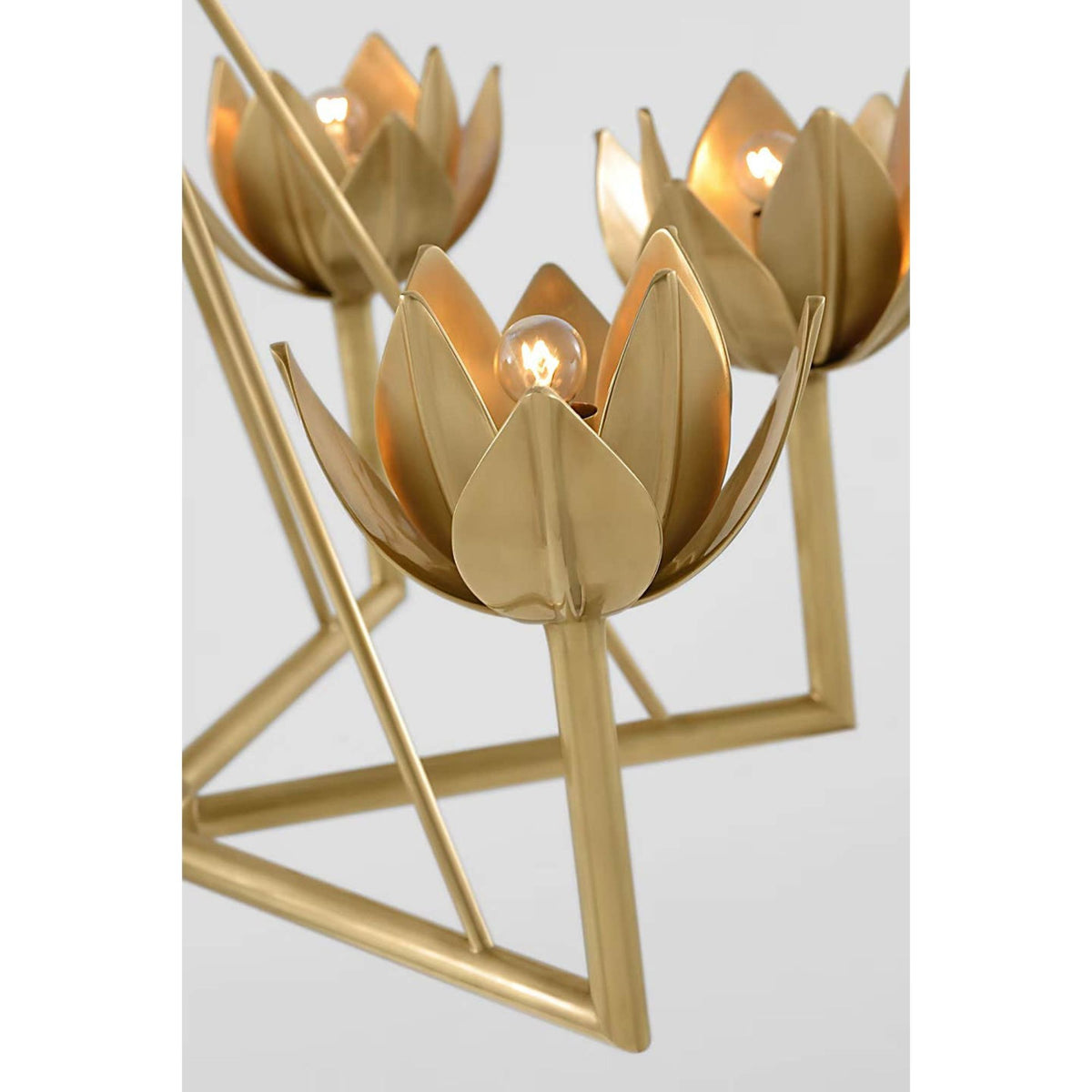 Julie Neill Alberto Small Low Ceiling Chandelier in Antique-Burnished Brass W28.75" x H27"