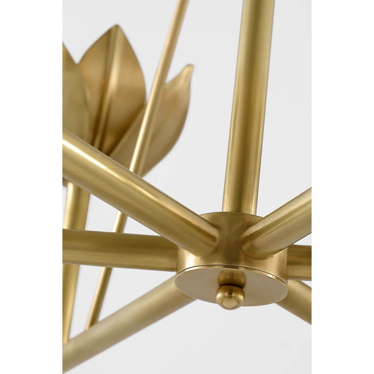Julie Neill Alberto Small Low Ceiling Chandelier in Antique-Burnished Brass W28.75" x H27"